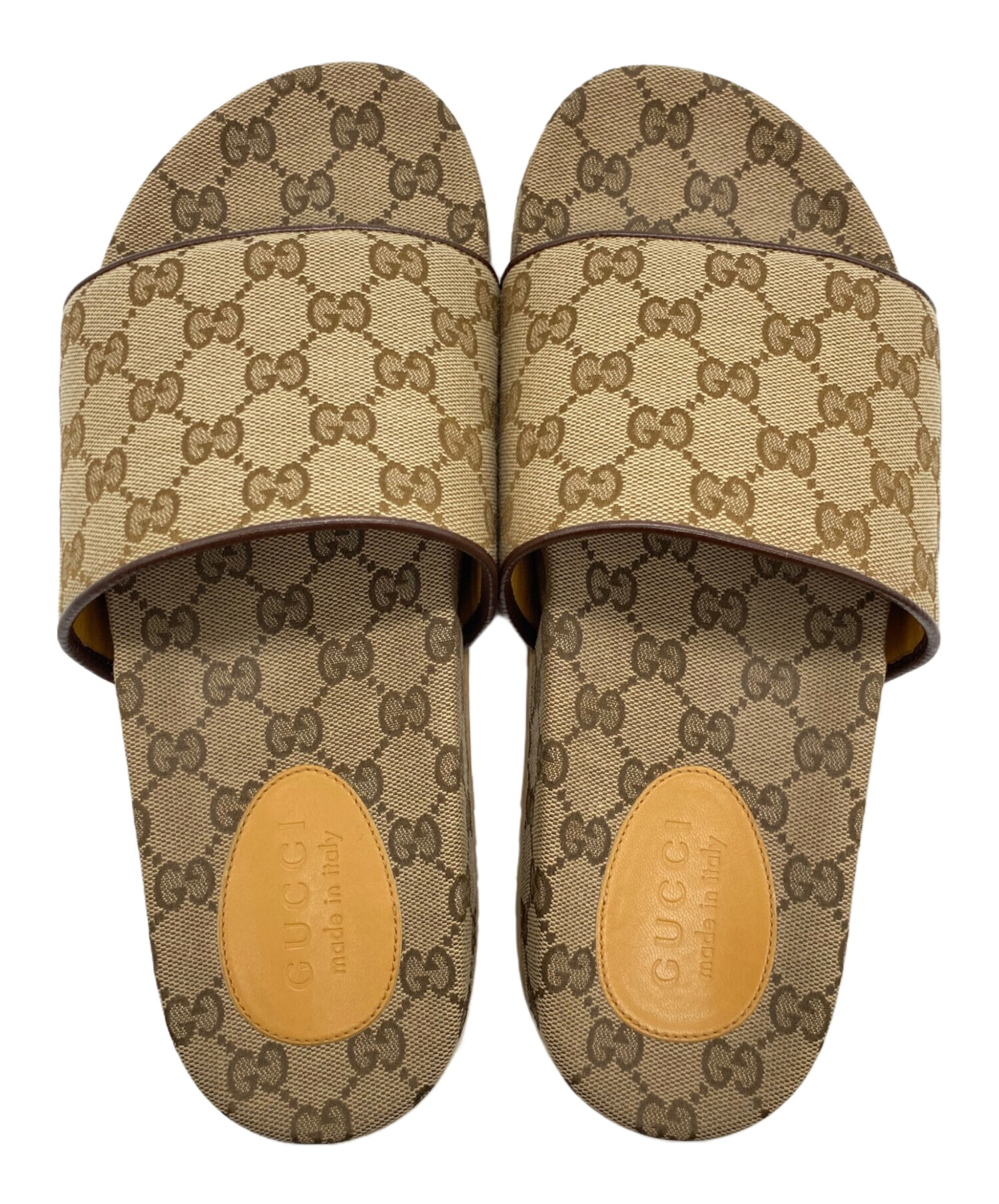 GUCCI GGキャンバス スライドサンダル 中古・古着通販】GUCCI (グッチ) GGキャンバス メンズ スライド