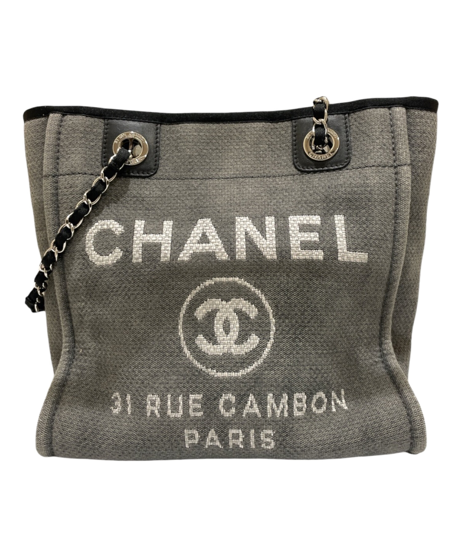 中古・古着通販】CHANEL (シャネル) ドーヴィルPM グレー サイズ:PM 