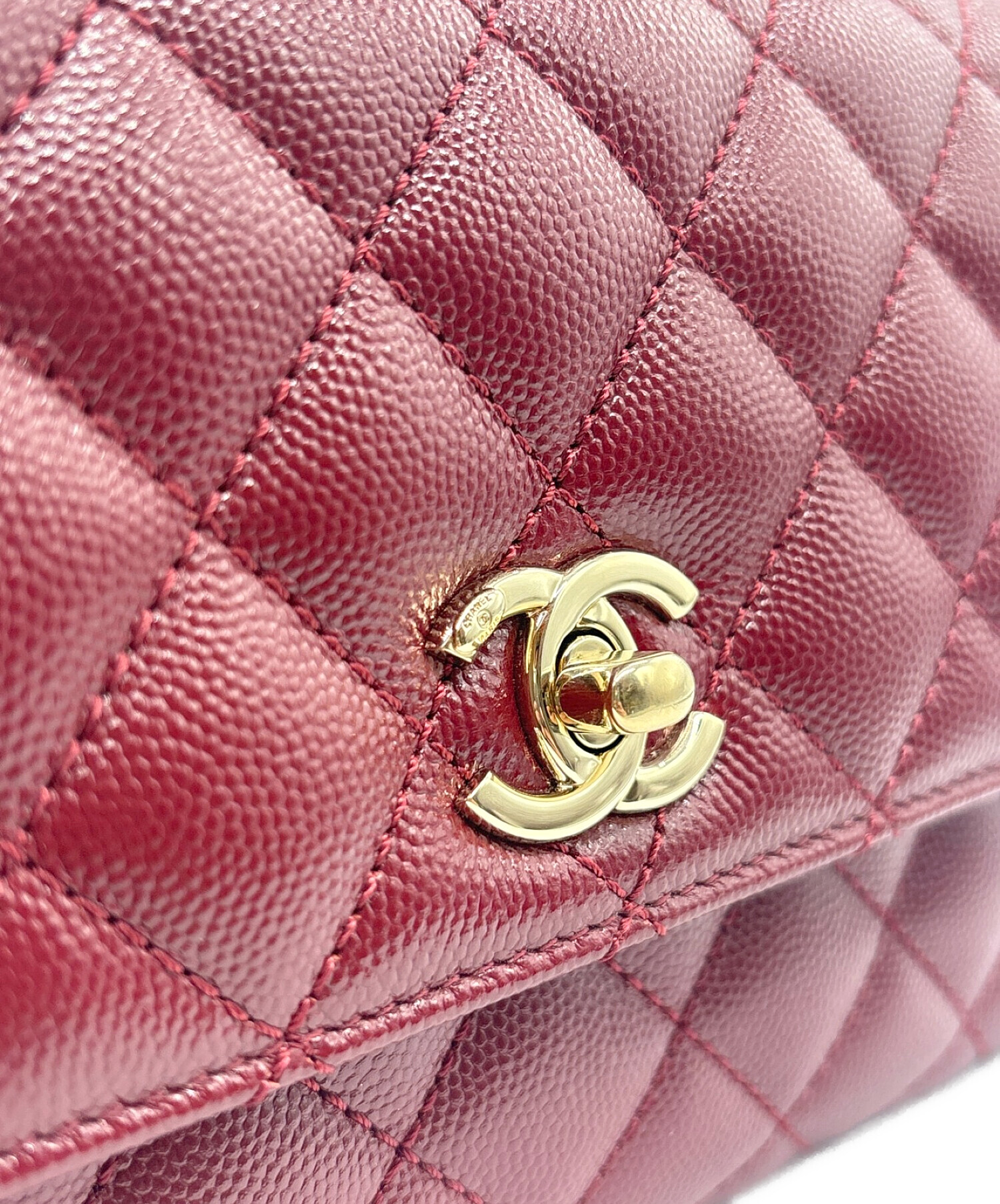 美品♡CHANEL スエード　デカココ　ハンドバッグ　マトラッセ ボルドー 楽天市場】CHANEL シャネル CC ココマーク デカマトラッセ 34 カバン W