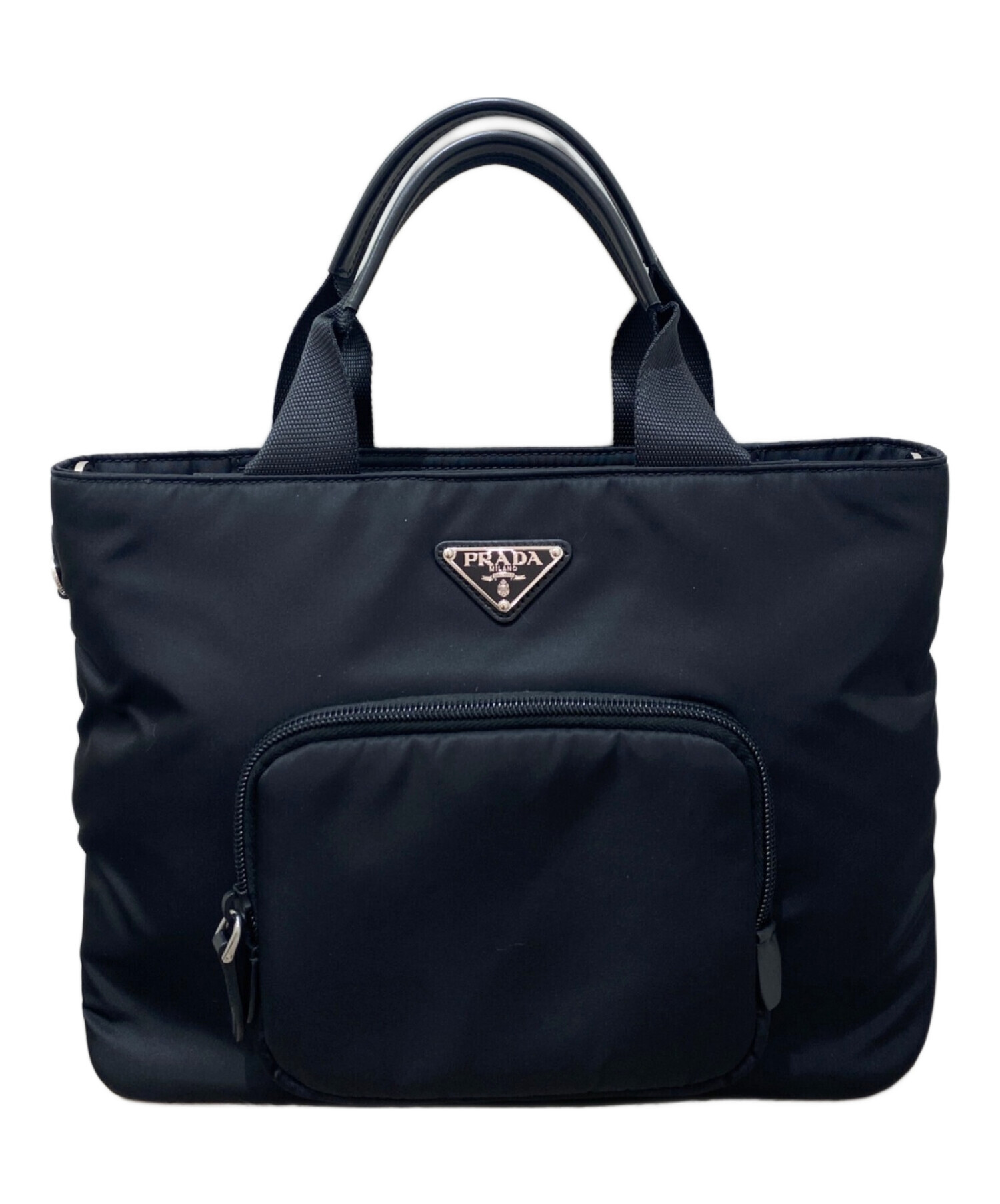 中古・古着通販】PRADA (プラダ) ナイロン2WAYトートバッグ ブラック 