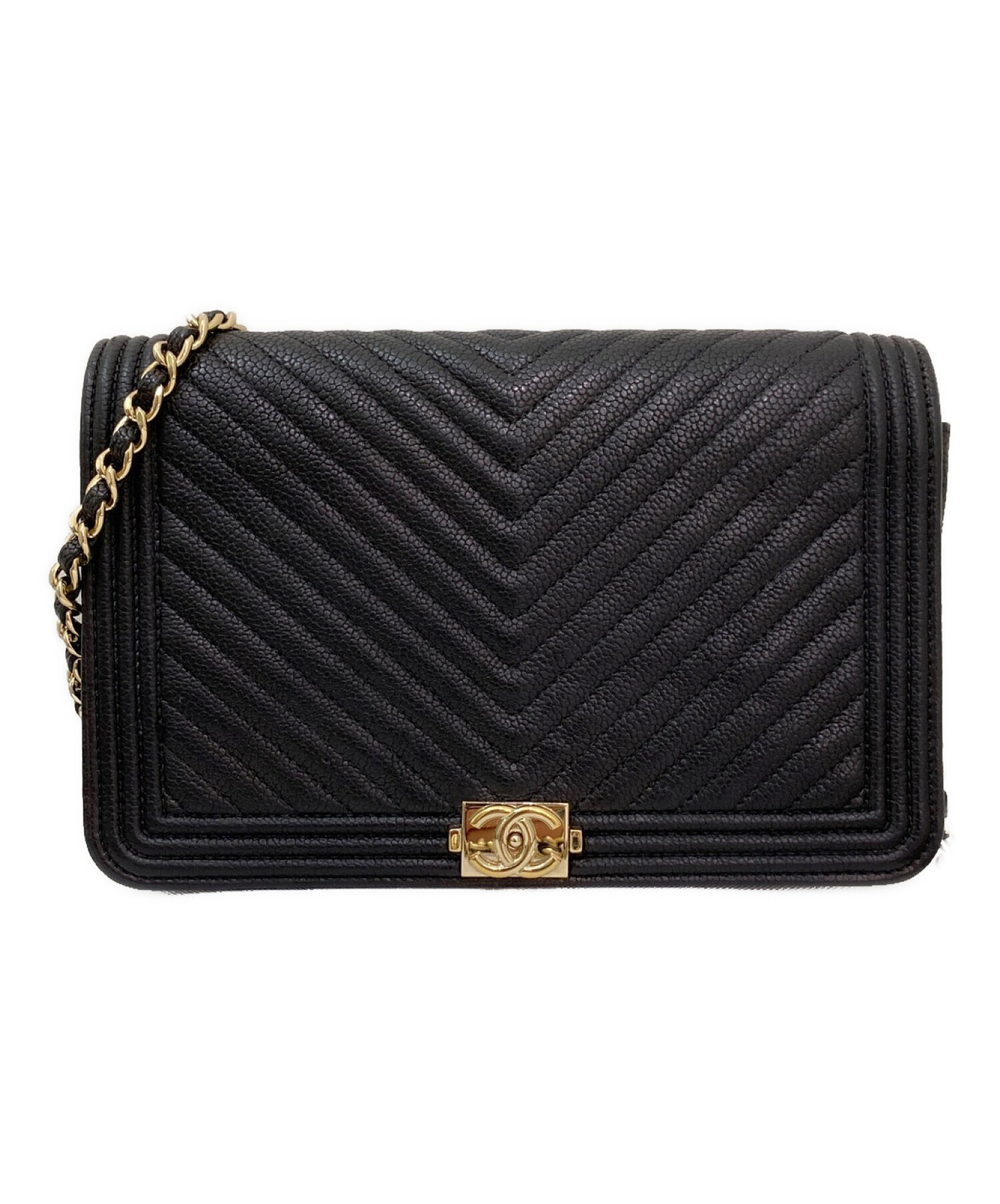 中古・古着通販】CHANEL (シャネル) ボーイシャネルチェーンウォレット 