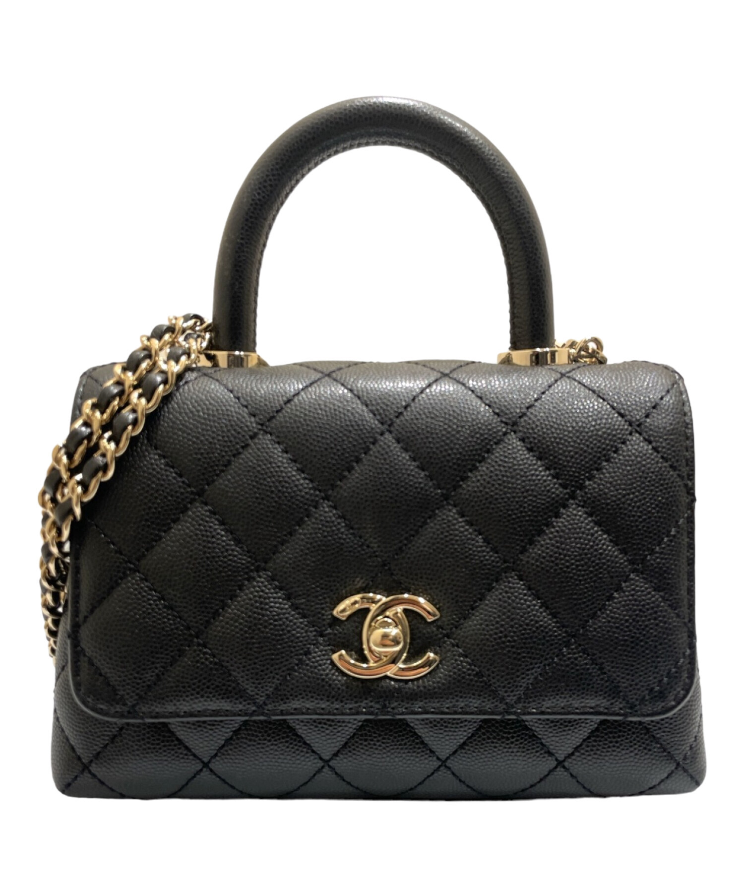 中古・古着通販】CHANEL (シャネル) ココハンドルチェーンショルダー