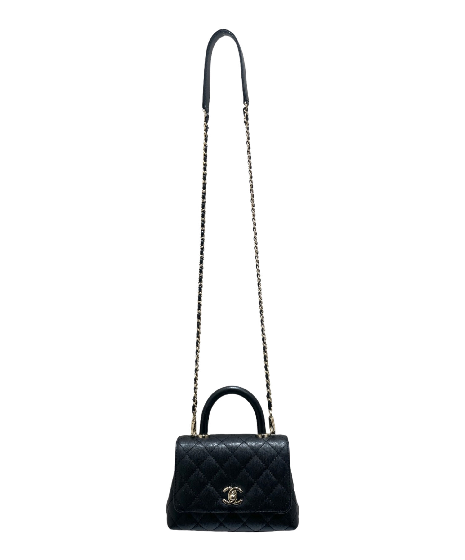 中古・古着通販】CHANEL (シャネル) ココハンドルチェーンショルダー 