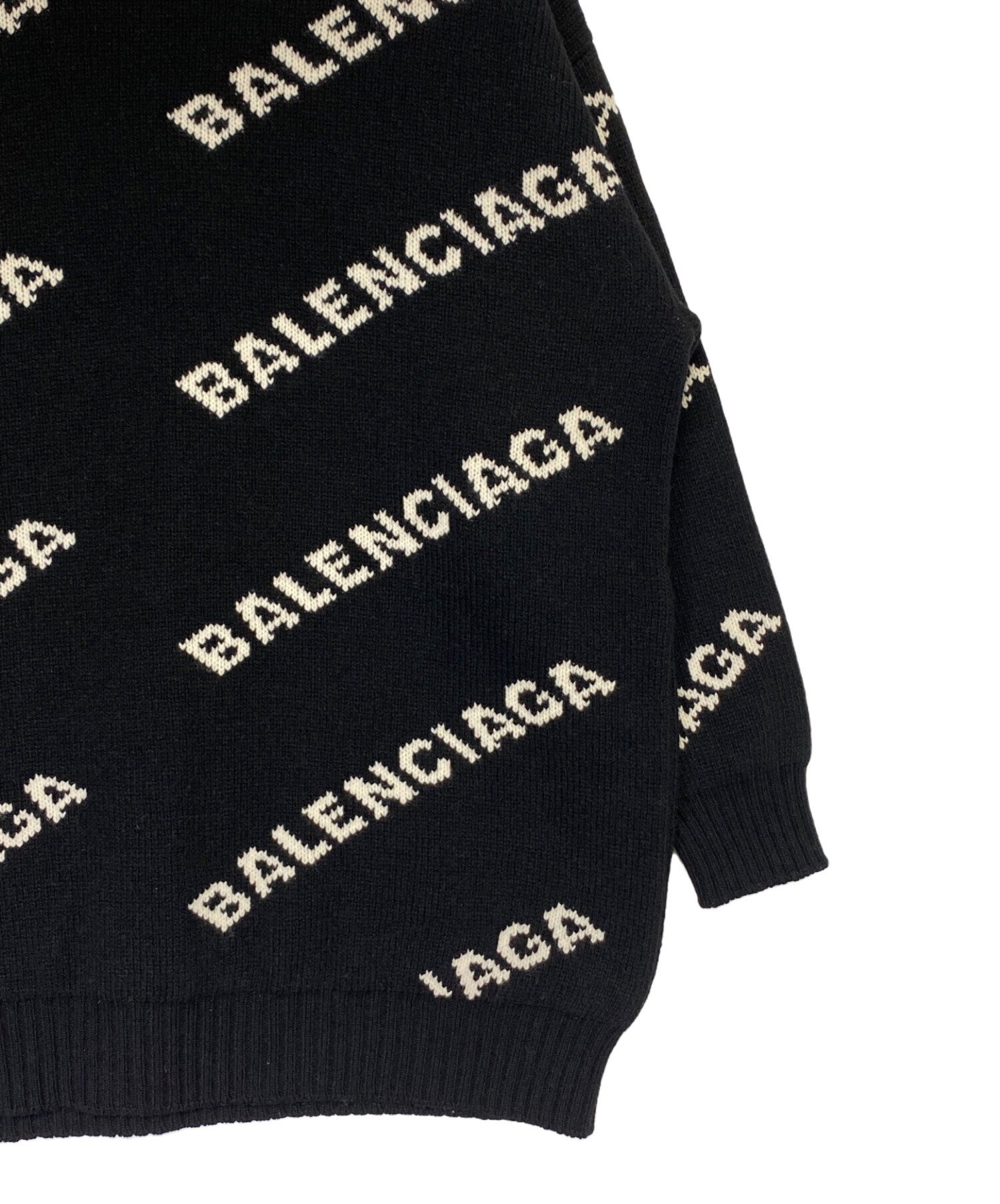 中古・古着通販】BALENCIAGA (バレンシアガ) オールオーバーロゴニット