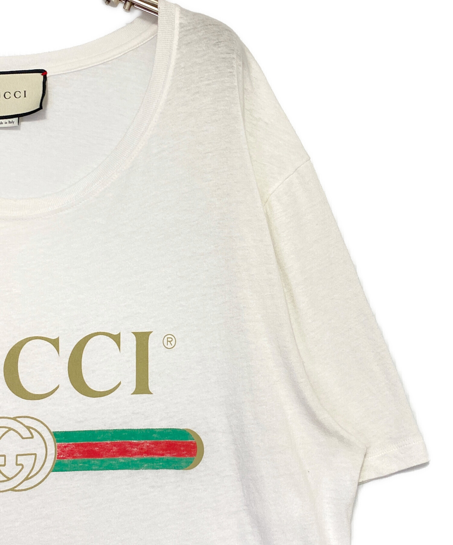 中古・古着通販】GUCCI (グッチ) ヴィンテージロゴTシャツ ホワイト 