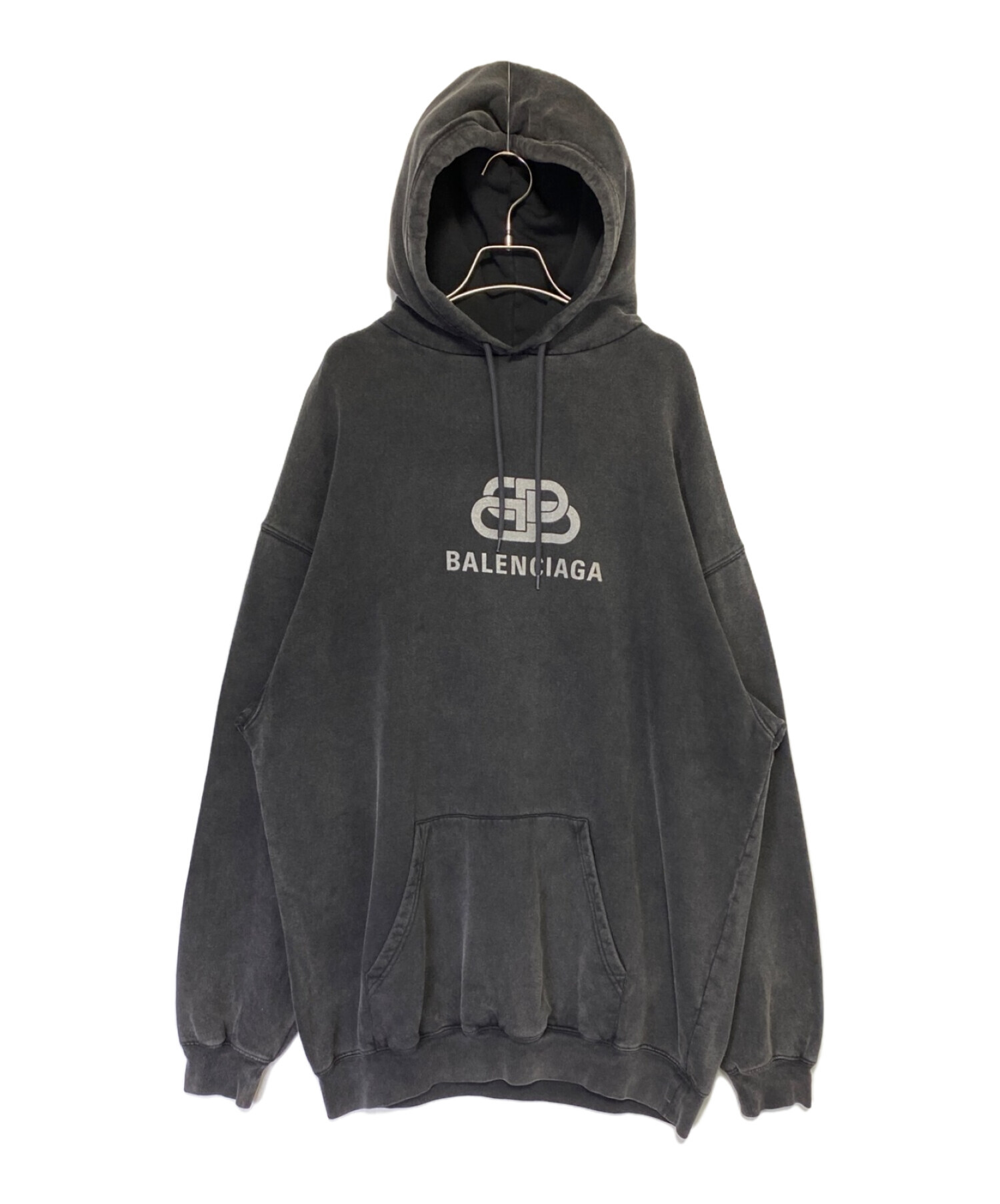 中古・古着通販】BALENCIAGA (バレンシアガ) BBロゴパーカー グレー