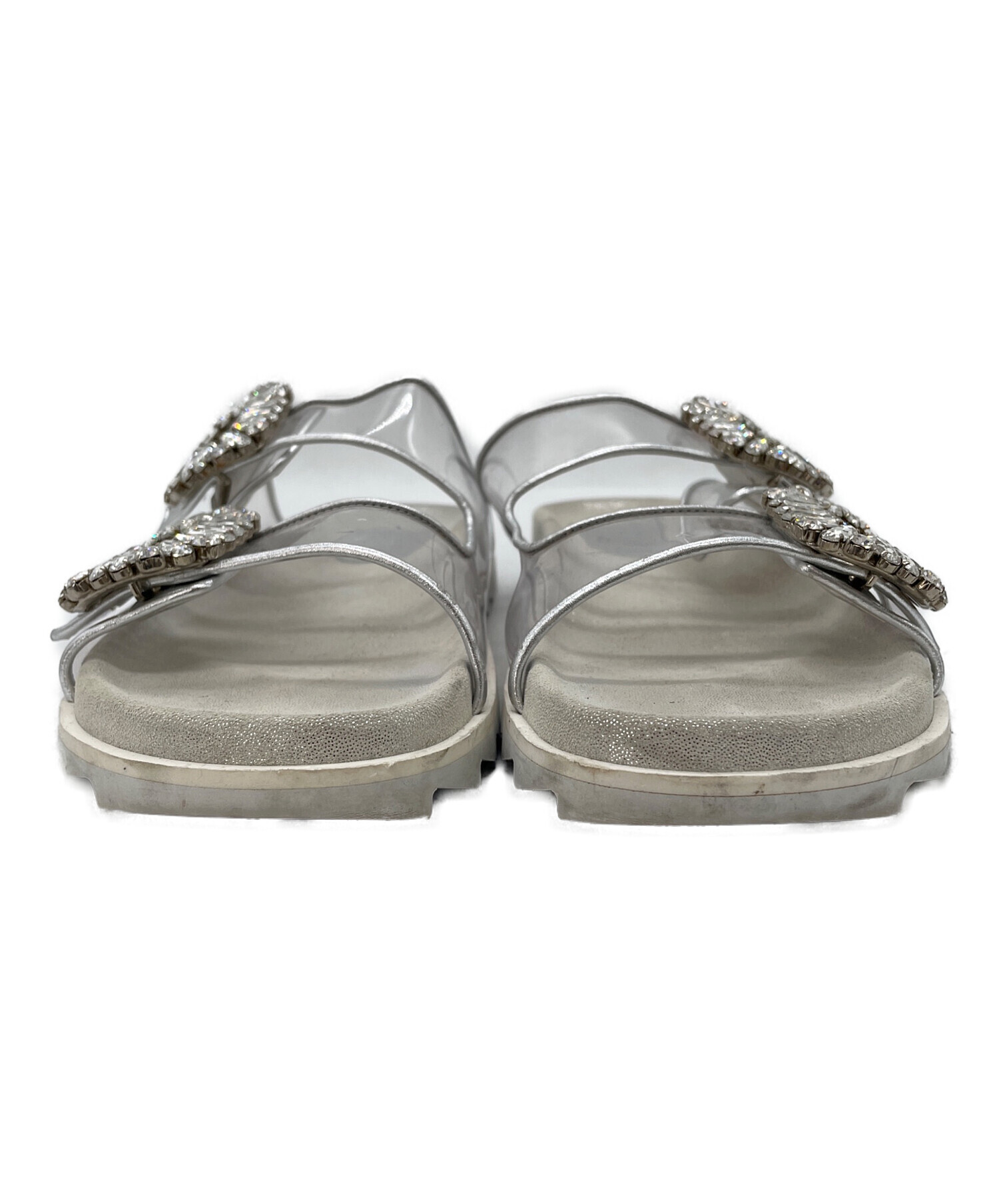 ROGER VIVIER風 シルバーサンダル 中古・古着通販】Roger Vivier (ロジェ ヴィヴィエ) SLIDY VIV