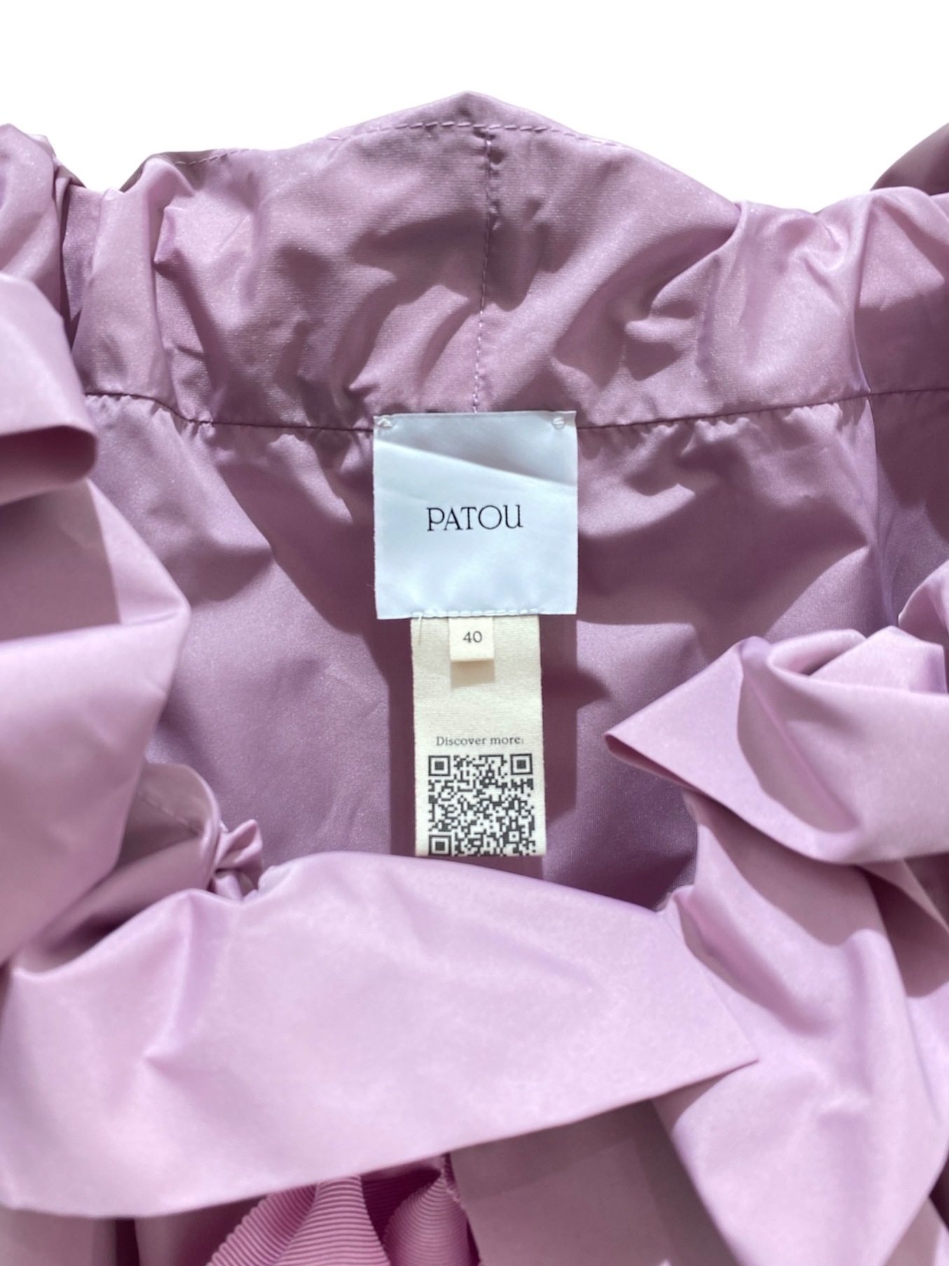 中古・古着通販】patou (パトゥ) ギャザーブラウス ピンク サイズ:40 
