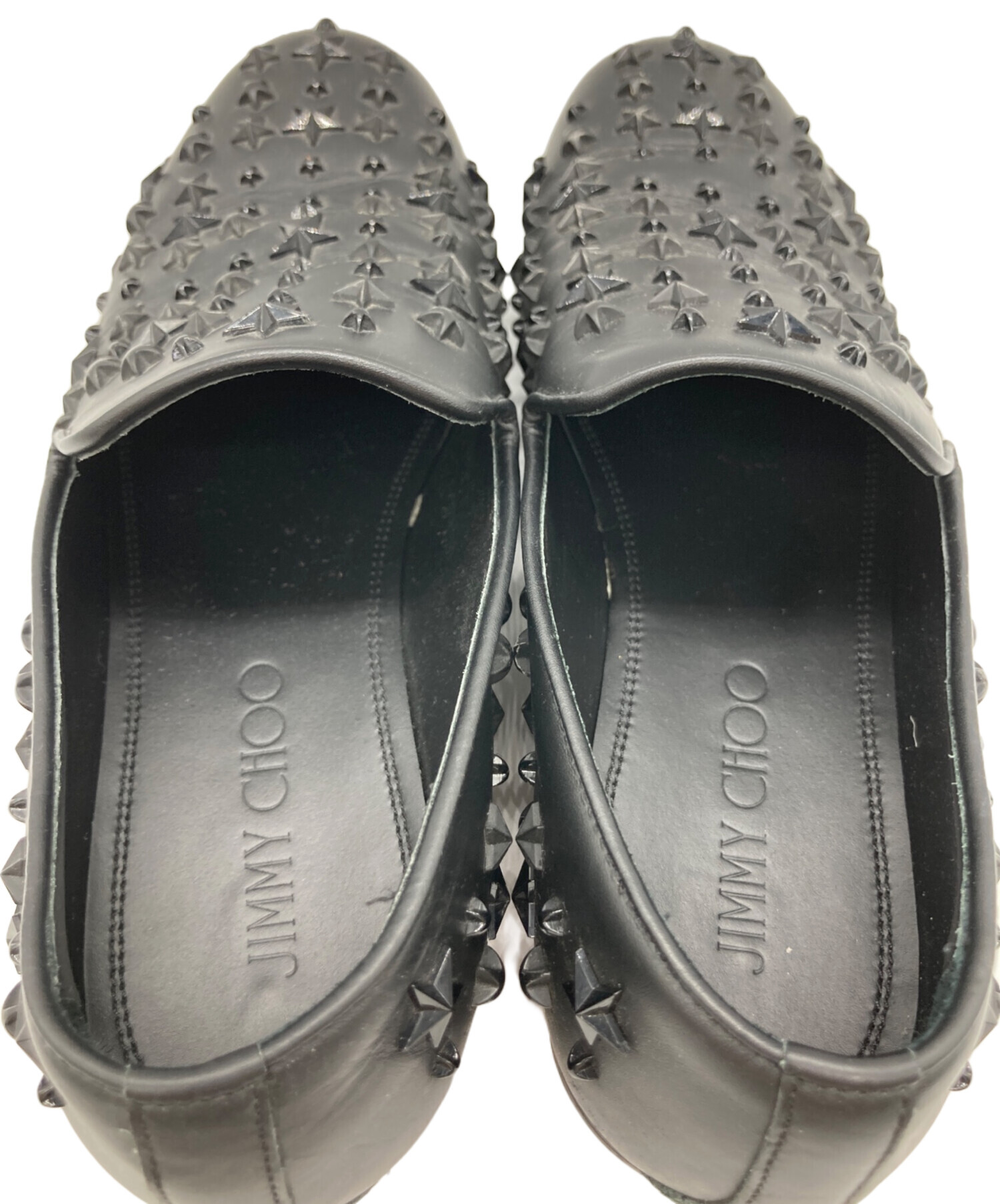 中古・古着通販】JIMMY CHOO (ジミーチュウ) スリッポン ブラック 