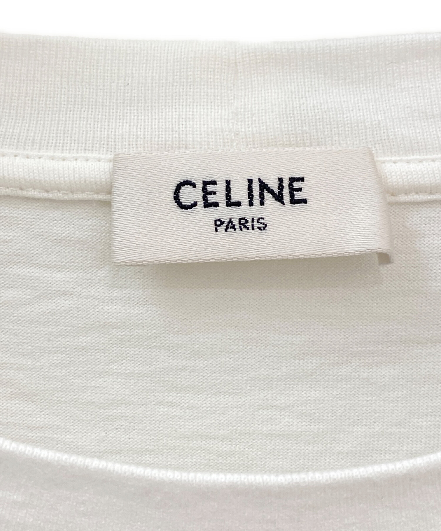 中古・古着通販】CELINE (セリーヌ) クロップドTシャツ ホワイト