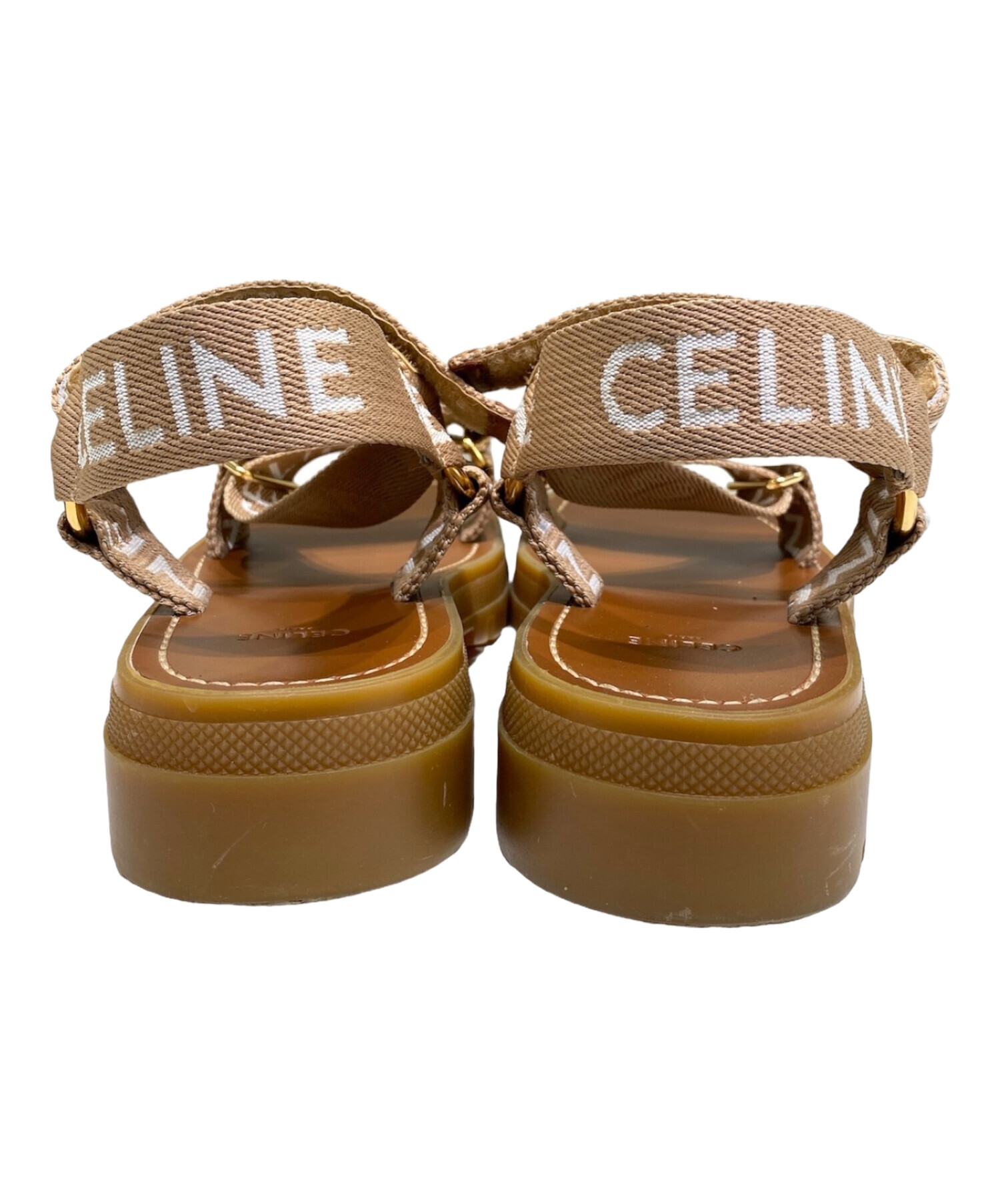 CELINE セリーヌ レオ ストラッピーサンダル 新着】【中古】CELINE
