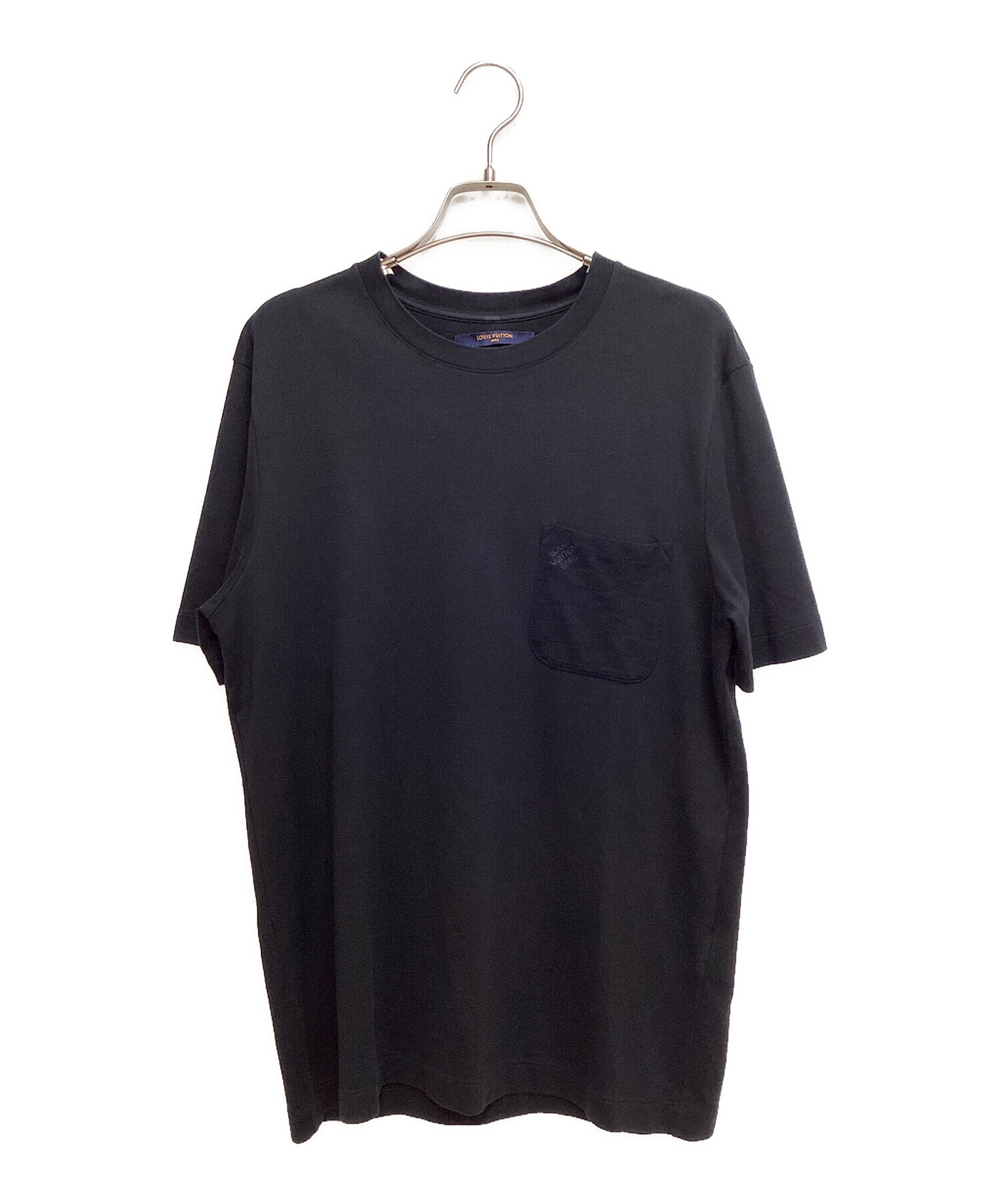 ルイヴィトン Tシャツ 2XL ダミエポケット 黒 LOUIS VUITTON ルイヴィトン ポケット ダミエ Tシャツ ポケT LOUIS