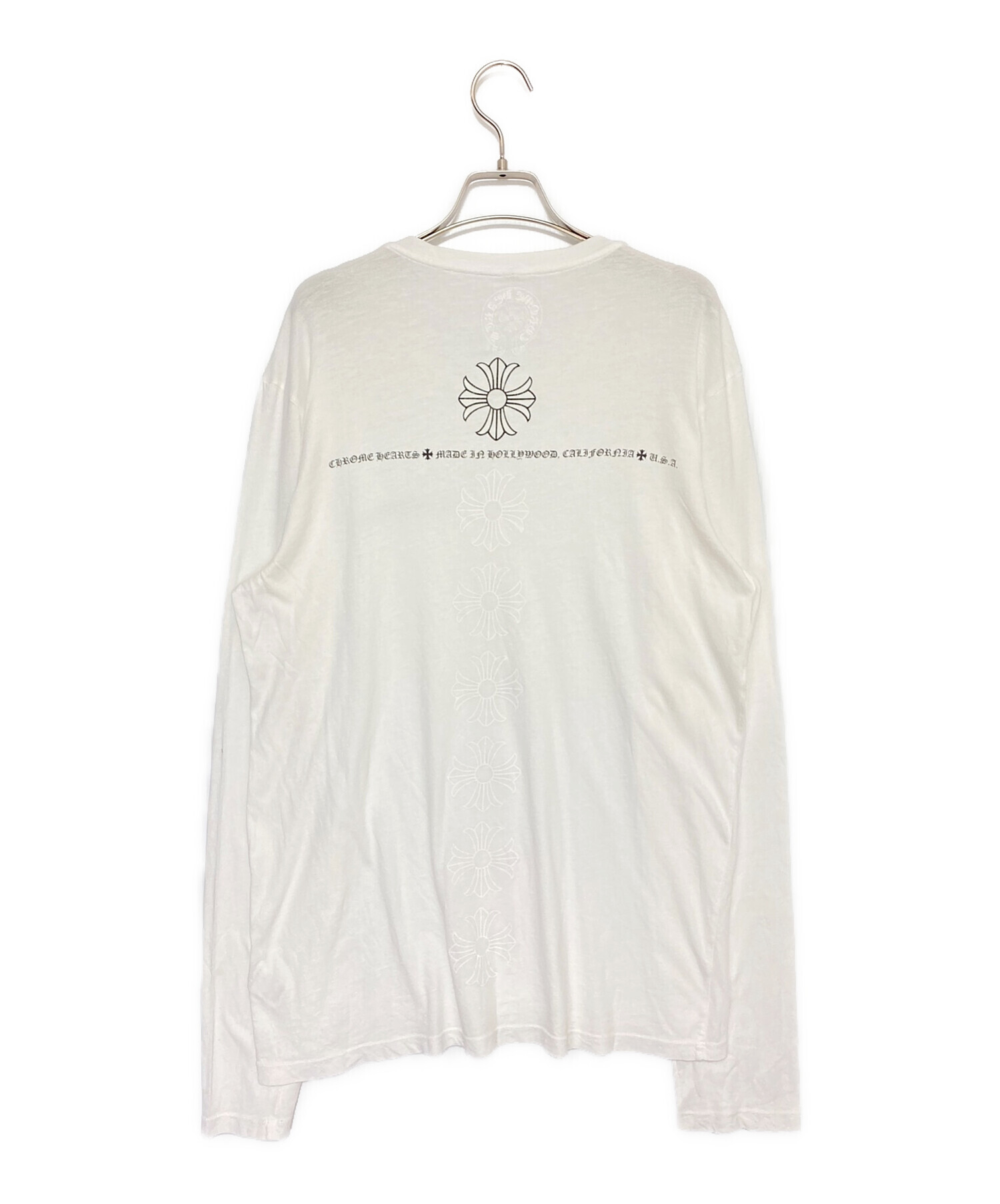Chrome Hearts ホワイト ロングスリーブ Tシャツ クロムハーツ （CHROME HEARTS） ロングスリーブ Mサイズ ホワイト