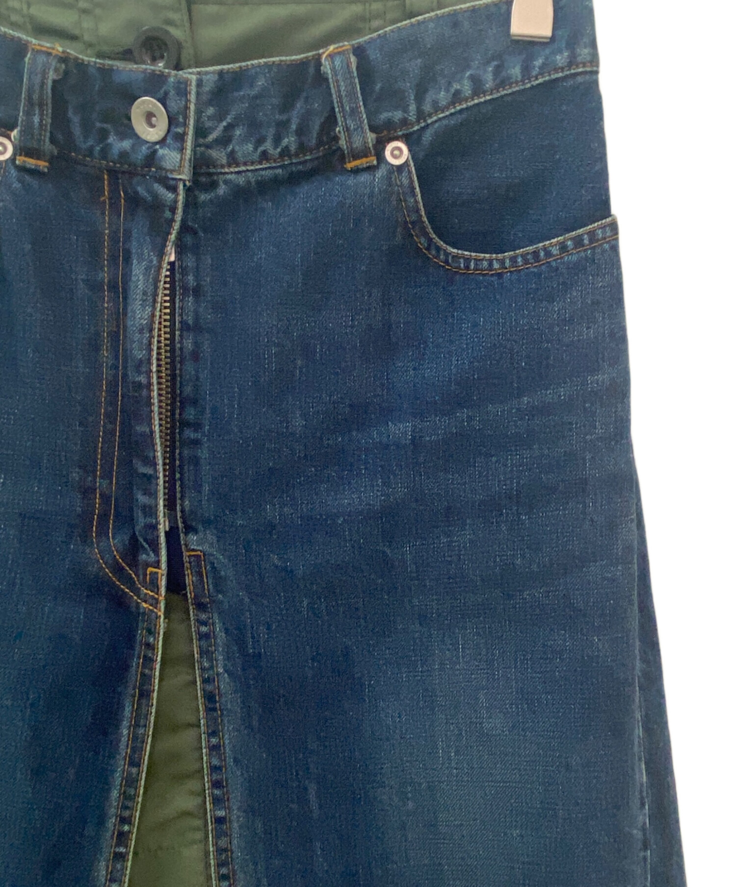 中古・古着通販】sacai (サカイ) ドッキングデニムロングスカート