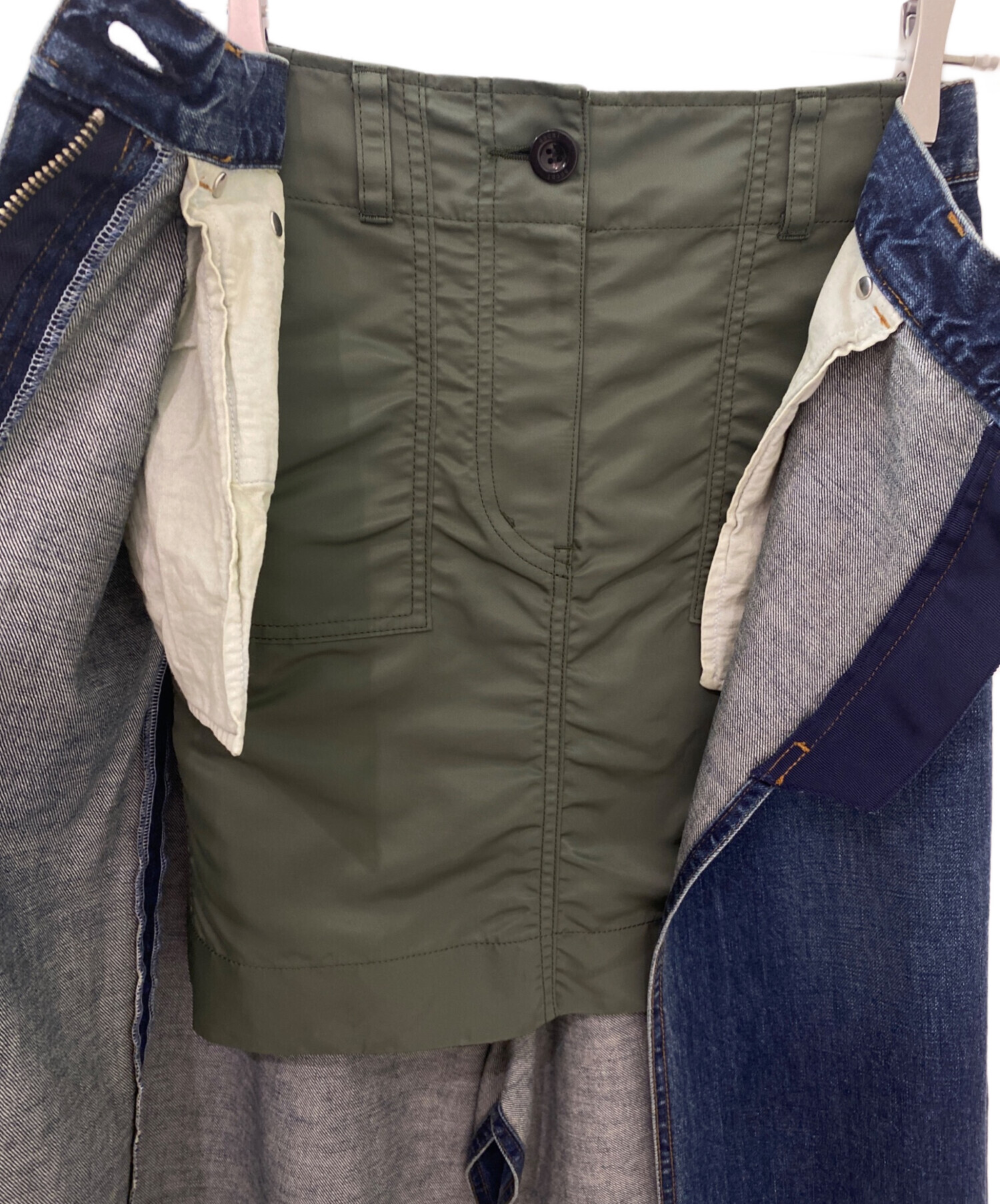 中古・古着通販】sacai (サカイ) ドッキングデニムロングスカート