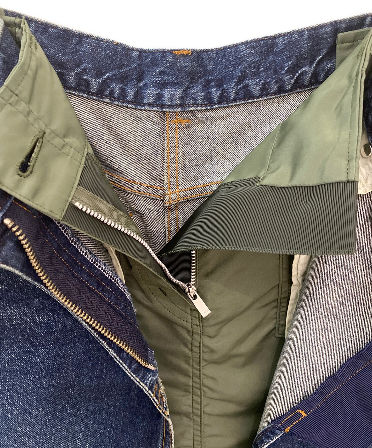 中古・古着通販】sacai (サカイ) ドッキングデニムロングスカート