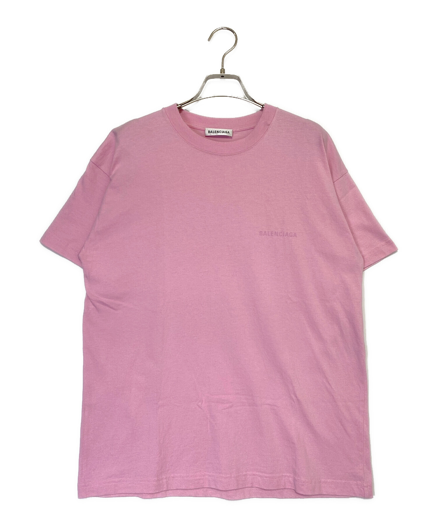 中古・古着通販】BALENCIAGA (バレンシアガ) ロゴTシャツ ピンク