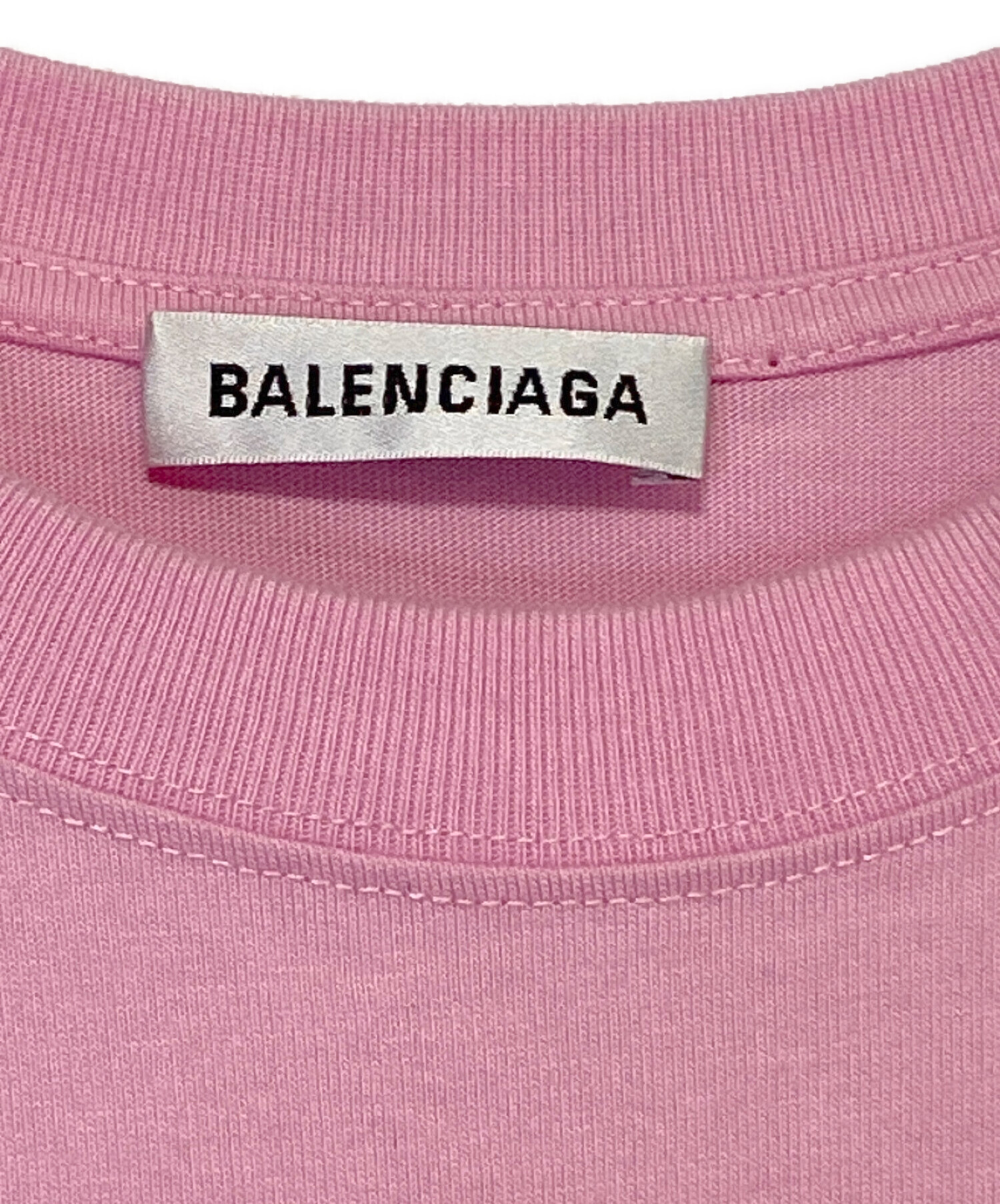 中古・古着通販】BALENCIAGA (バレンシアガ) ロゴTシャツ ピンク