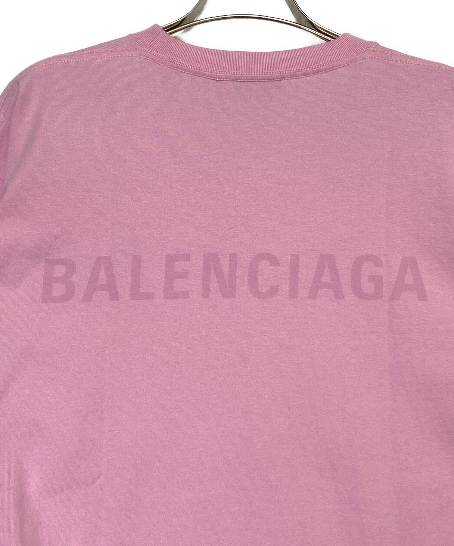 BALENCIAGA ピンク 長袖Tシャツ 新品タグ付き 中古・古着通販】BALENCIAGA (バレンシアガ) ロゴTシャツ ピンク