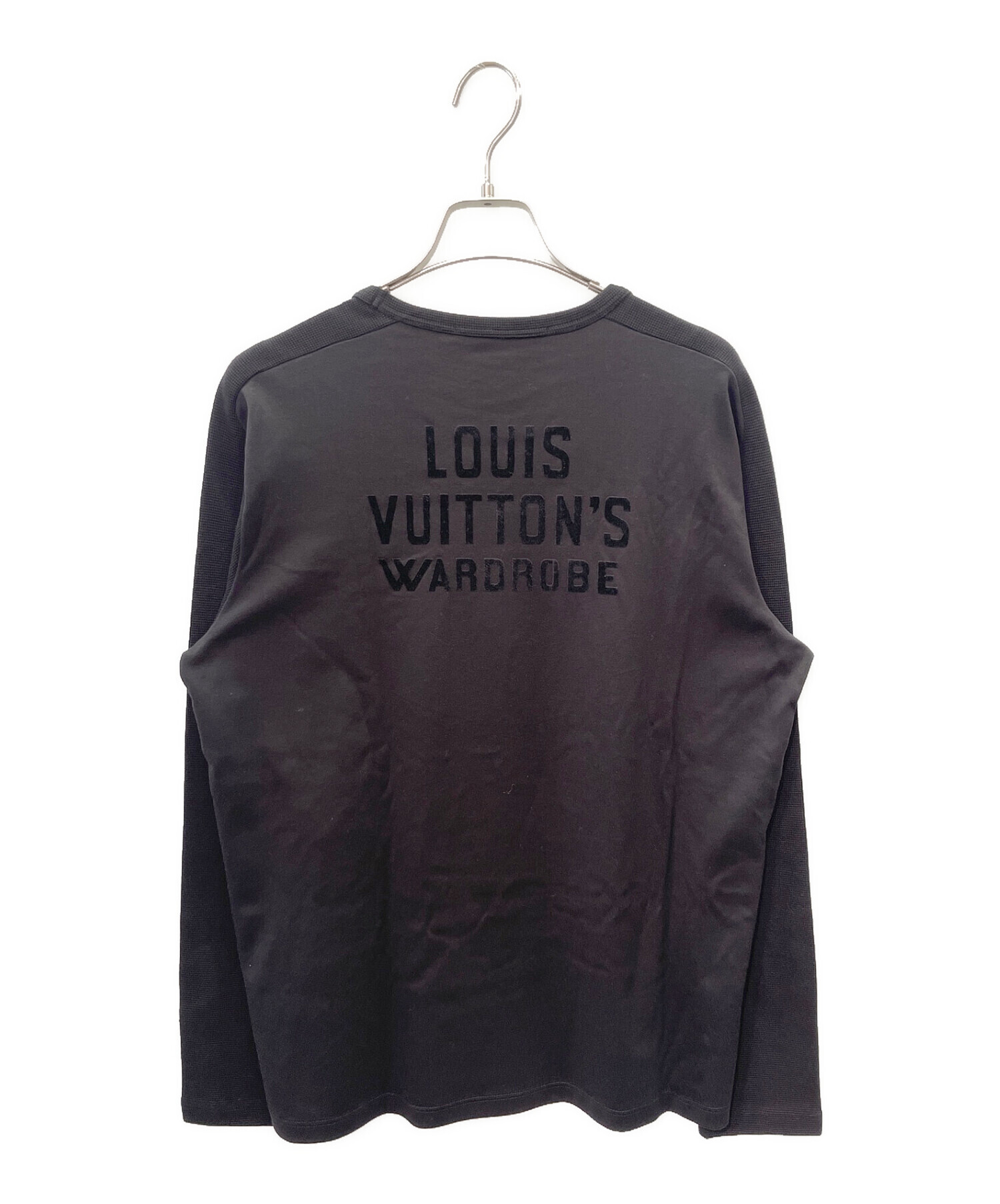 古着 LOUIS VUITTON ブラック 長袖シャツ サイズ 39 M 中古・古着通販】LOUIS VUITTON (ルイ ヴィトン) バックプリント T