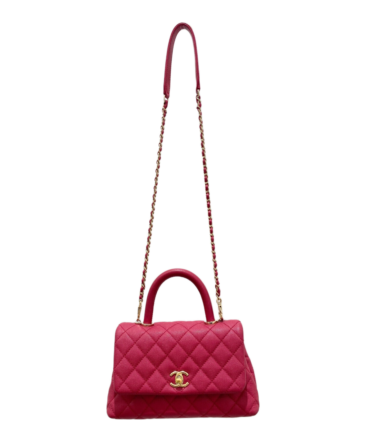 中古・古着通販】CHANEL (シャネル) ココハンドル23/2WAYバッグ ピンク