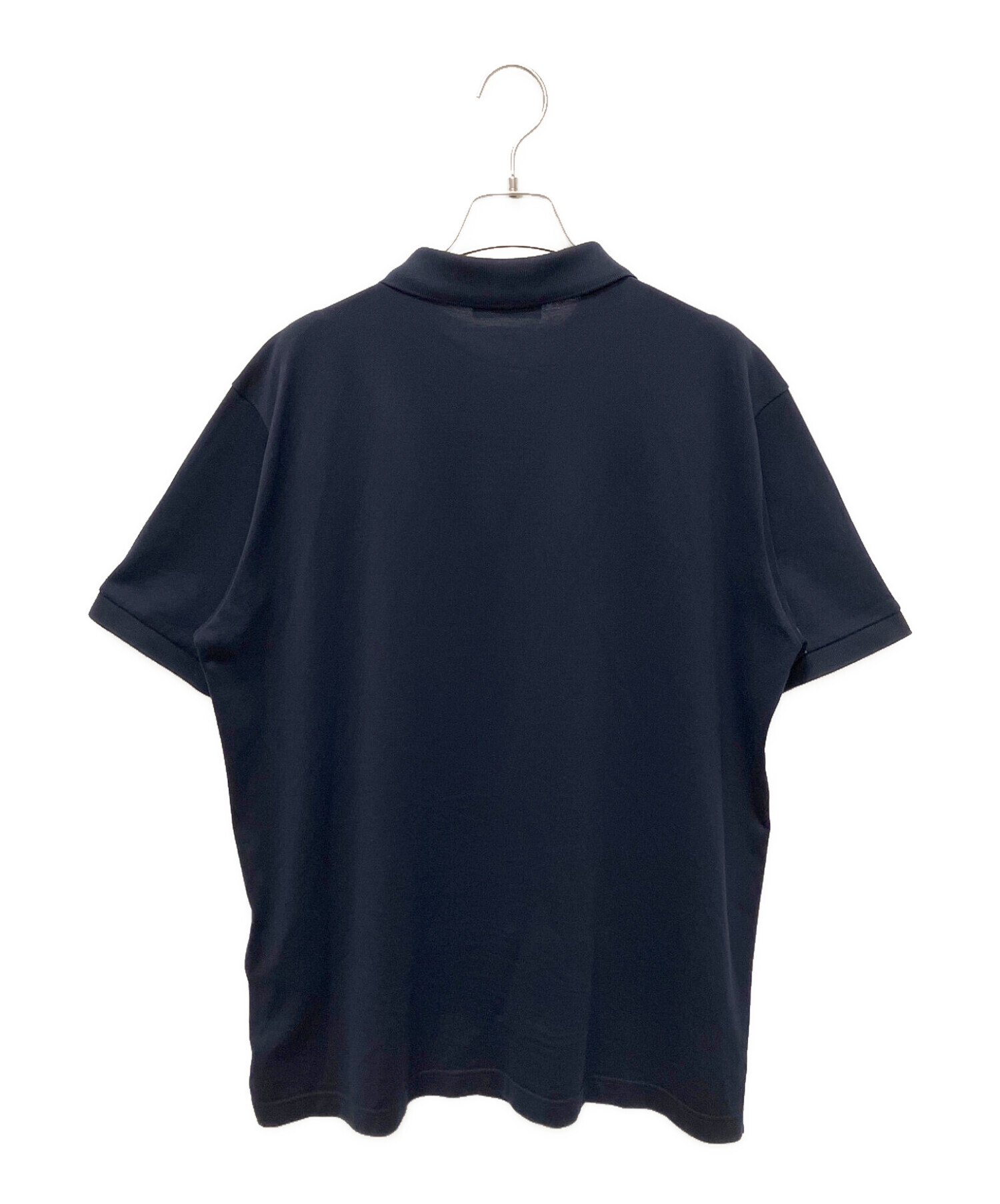 PRADA ネイビーポロシャツ エンブレムロゴ 中古・古着通販】PRADA (プラダ) エンブレムロゴポロシャツ ネイビー