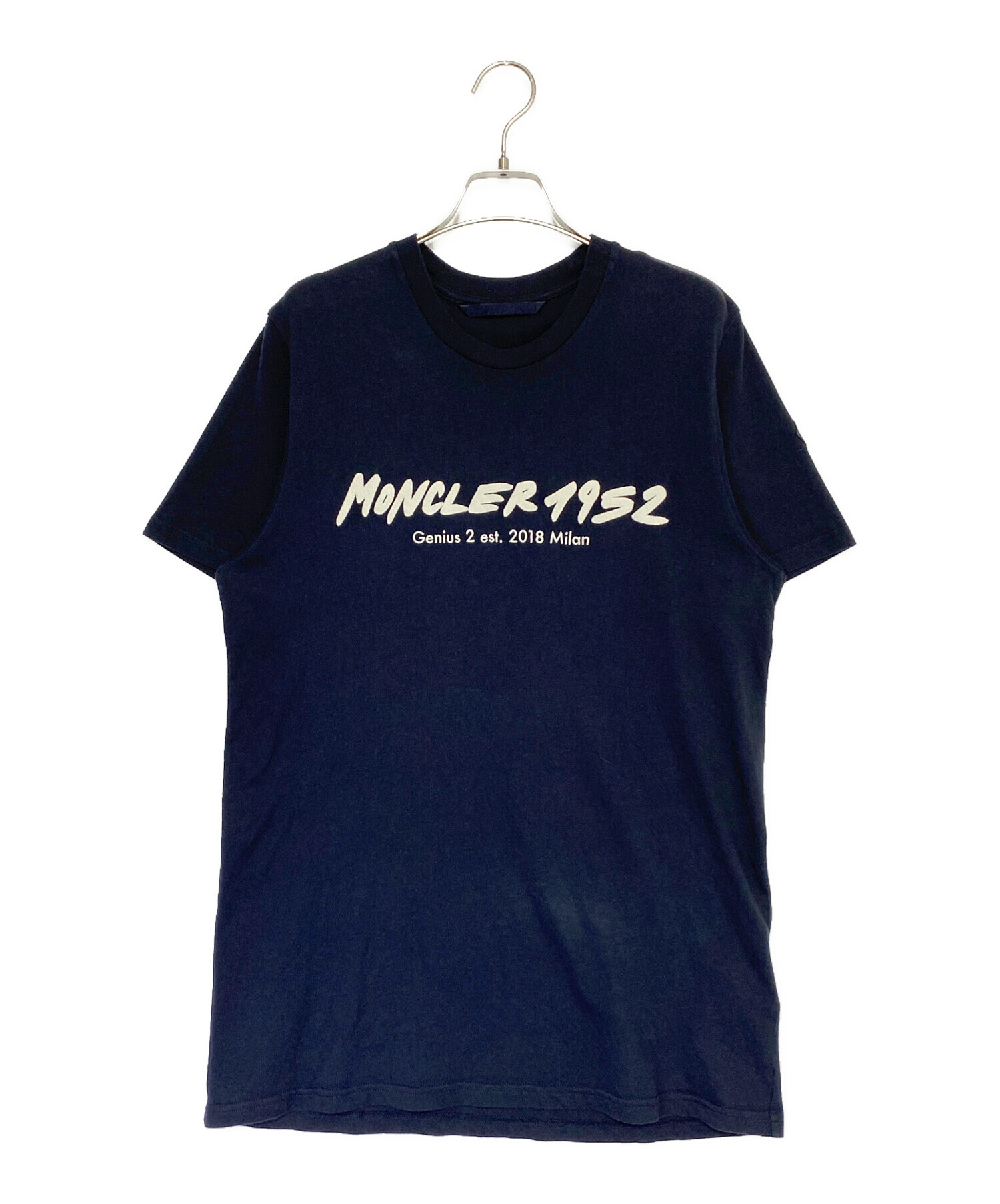 中古・古着通販】MONCLER (モンクレール) ロゴTシャツ ネイビー サイズ 