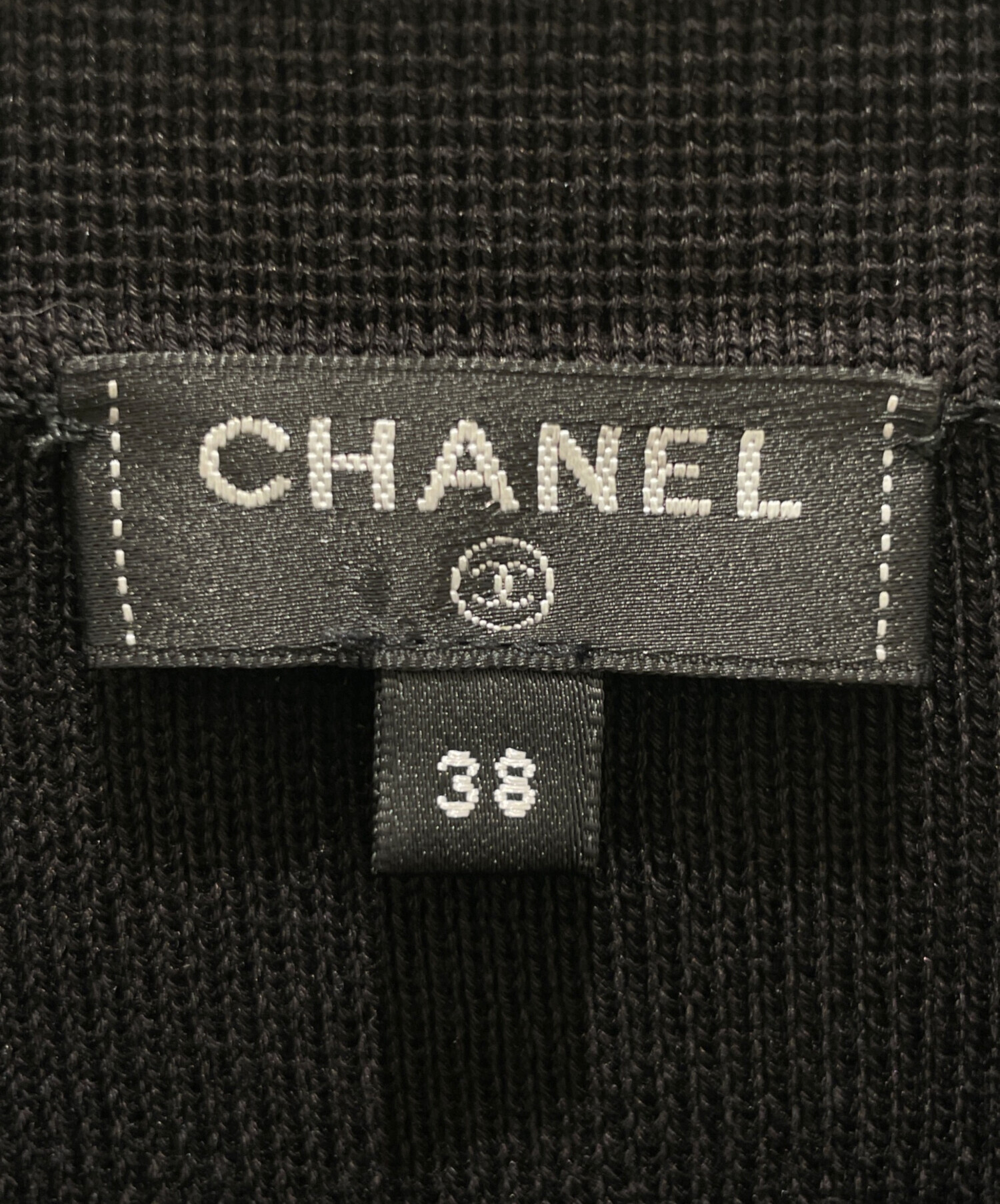 中古・古着通販】CHANEL (シャネル) サマーニットワンピース ブラック