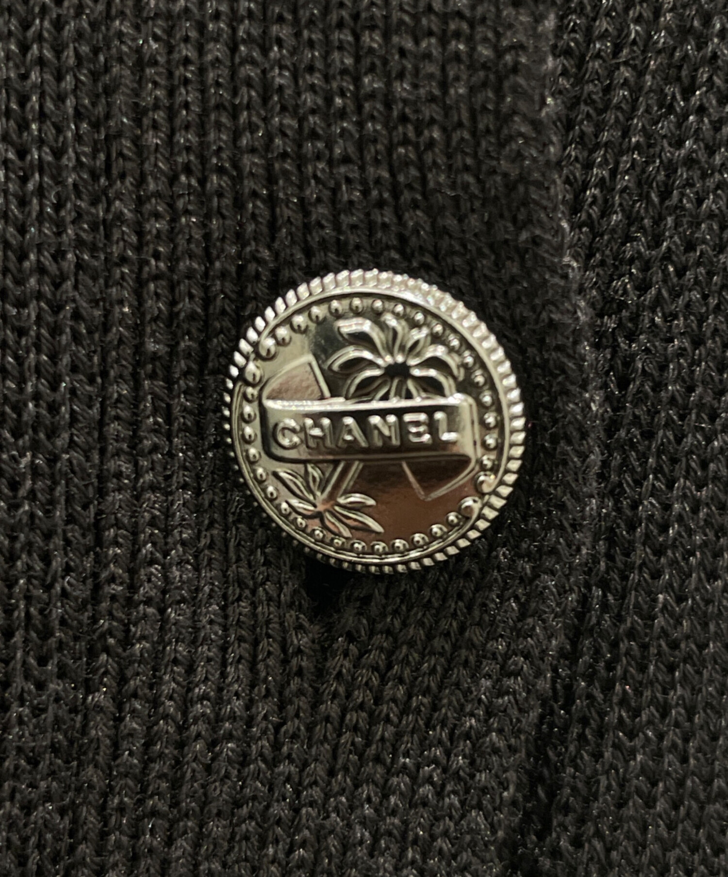 中古・古着通販】CHANEL (シャネル) サマーニットワンピース ブラック