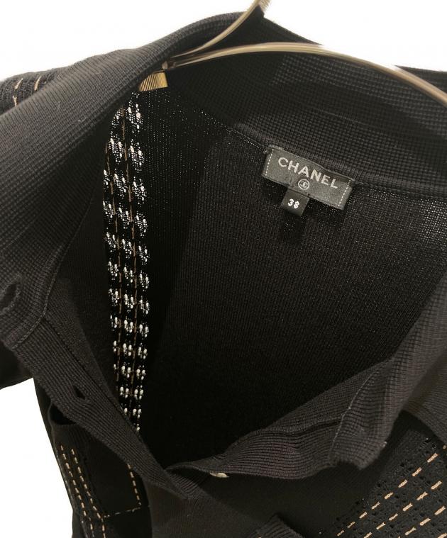 中古・古着通販】CHANEL (シャネル) サマーニットワンピース ブラック