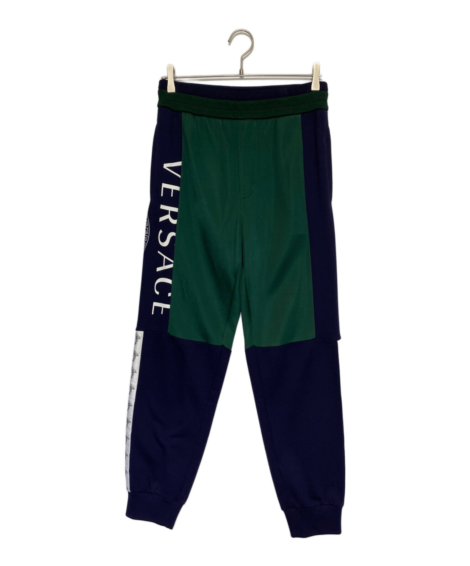 中古・古着通販】VERSACE (ヴェルサーチ) ロゴトラックパンツ グリーン 