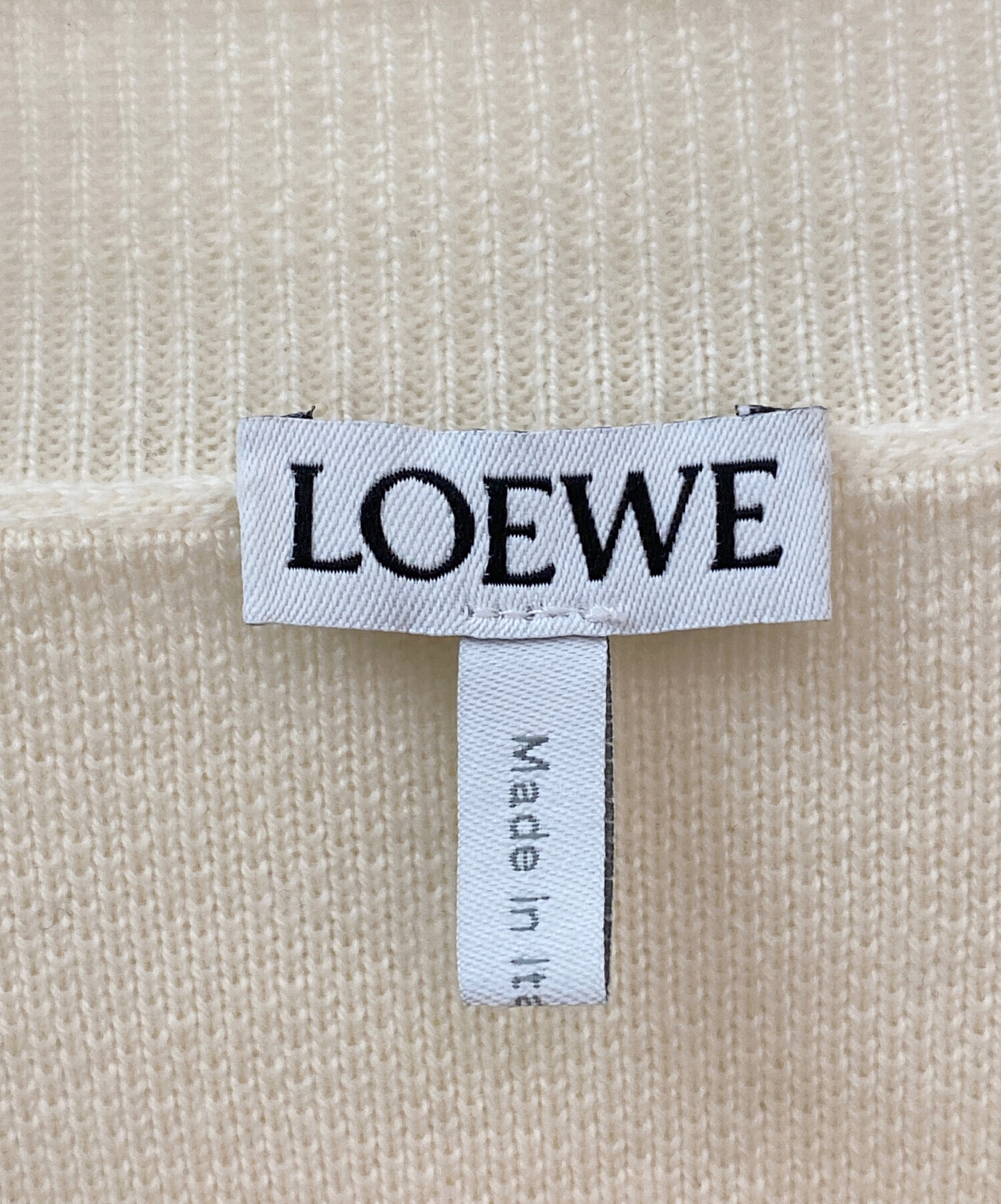 中古・古着通販】LOEWE (ロエベ) エンボスアナグラムニット アイボリー