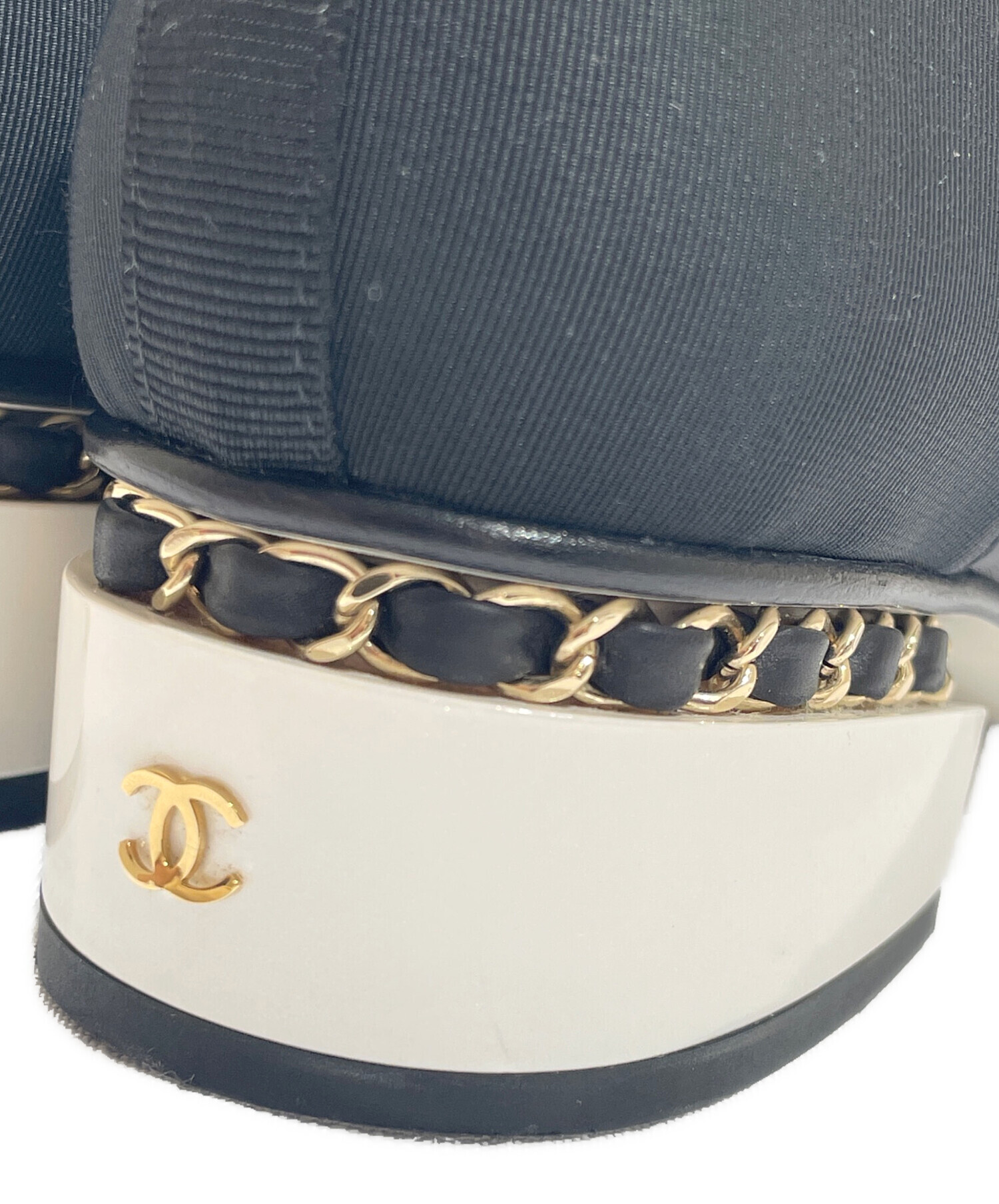 CHANEL シャネル ココマーク チェーン ヒールパンプス 37 中古・古着通販】CHANEL (シャネル) ココマークチェーンヒール