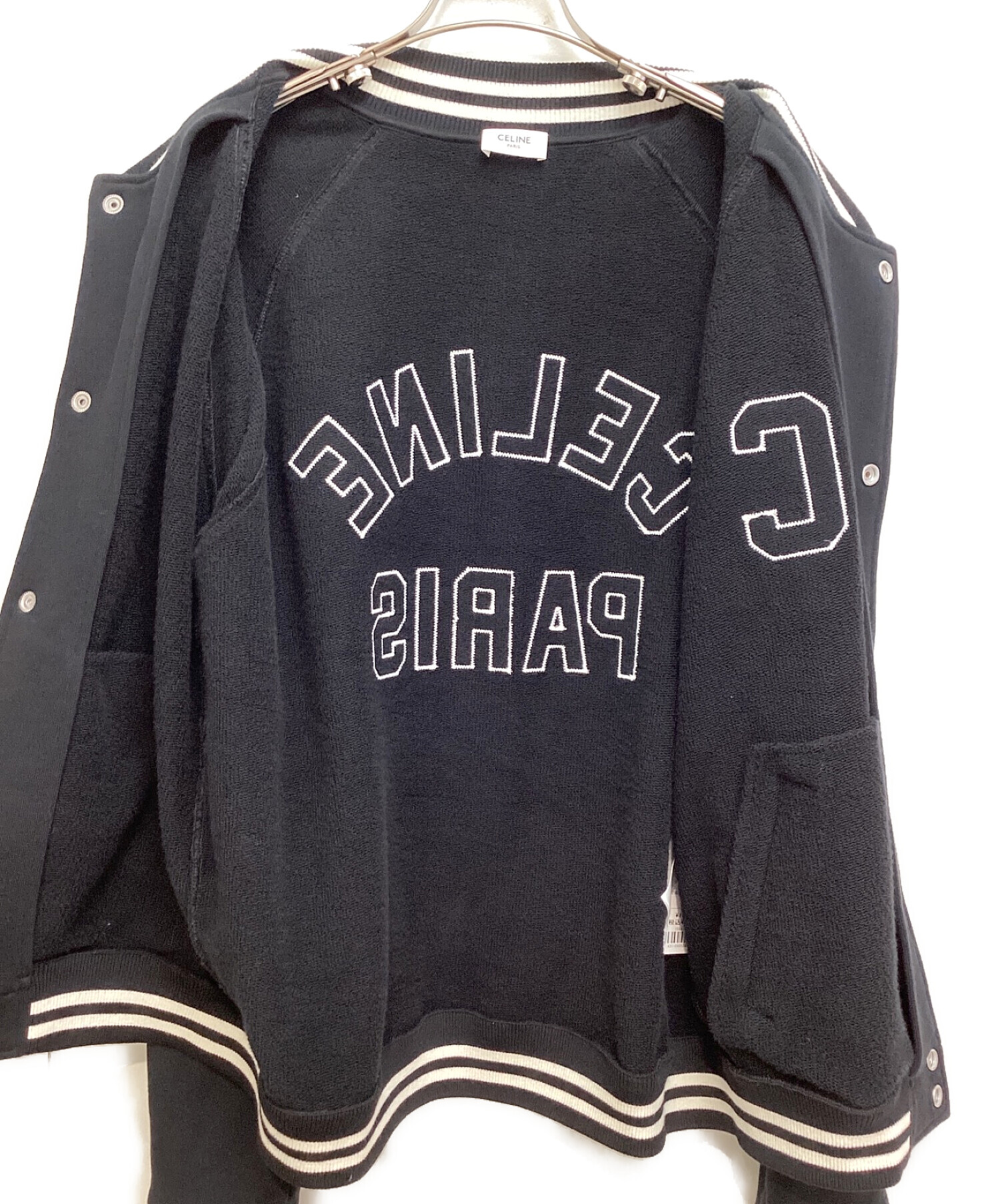 CELINE ブラック コットンテディ　ジャケット 中古・古着通販】CELINE (セリーヌ) テディコットンジャケット