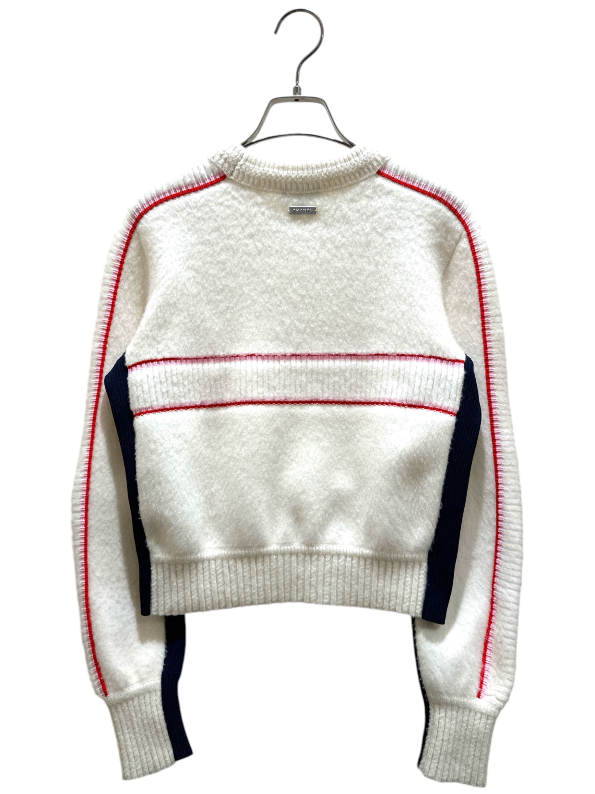 CHANELバイカラー カシミヤ ニット 96A 中古・古着通販】CHANEL (シャネル) カシミヤ混ココマークラインニット