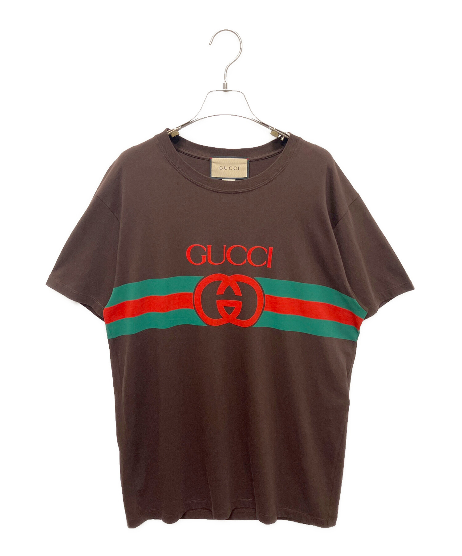 中古・古着通販】GUCCI (グッチ) インターロッキングGTシャツ ブラウン 