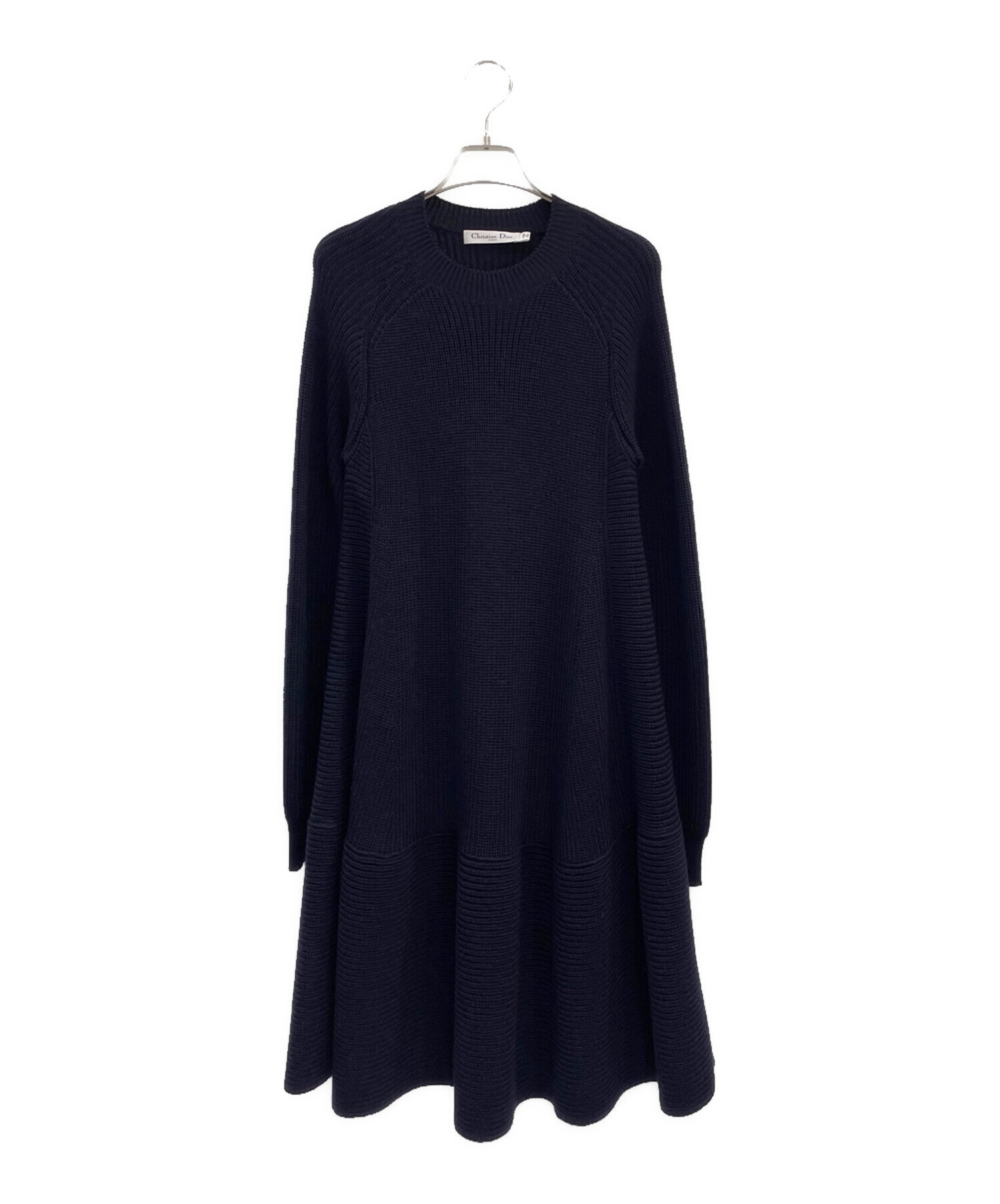 Dior ディオール　ニットワンピース　ネイビー　フレアワンピース Dior ディオール ニットワンピース ネイビー フレアワンピース - メルカリ