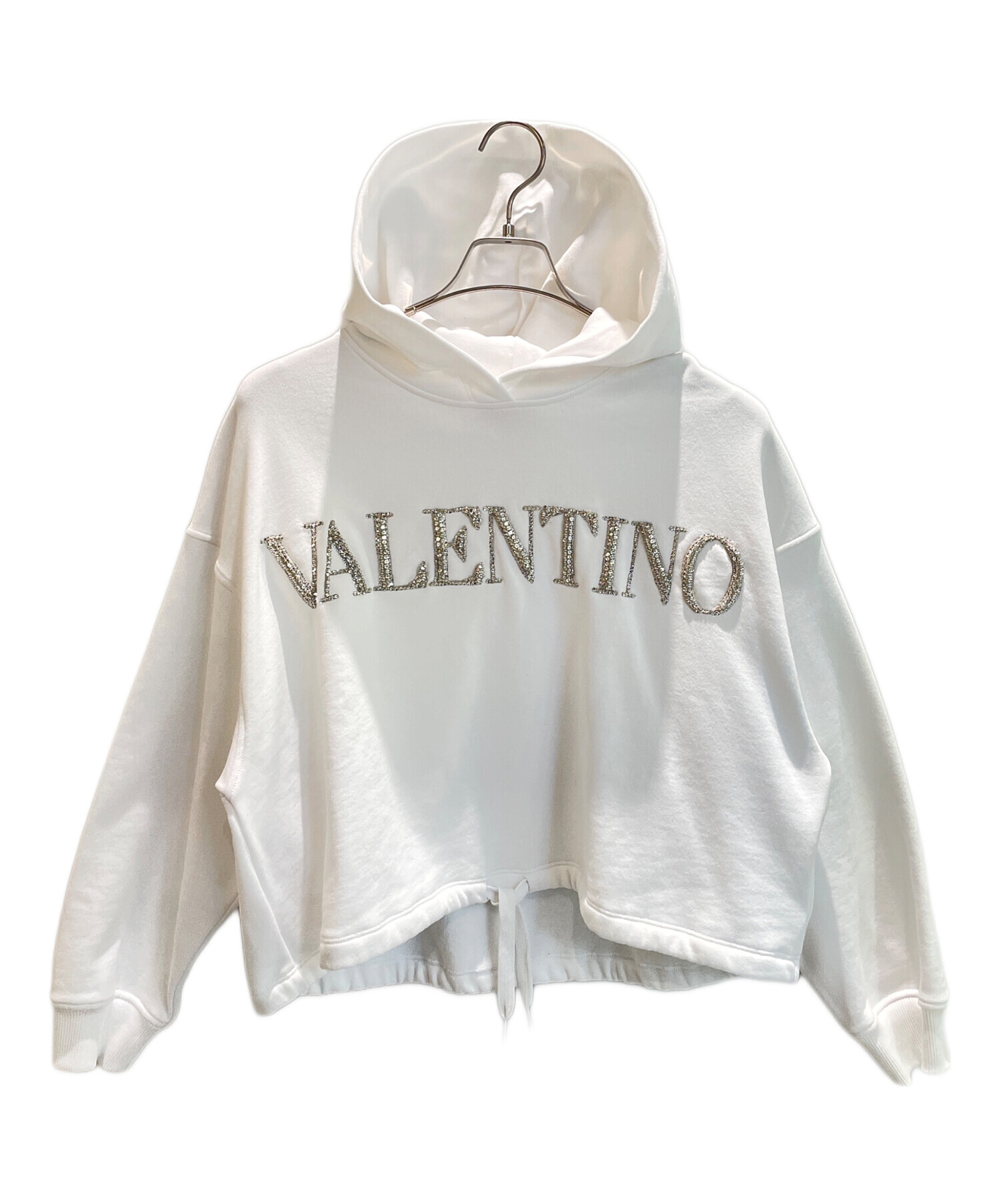 VALENTINO ホワイト パーカー VALENTINO （ヴァレンティノ）パーカーホワイト 中古・古着通販