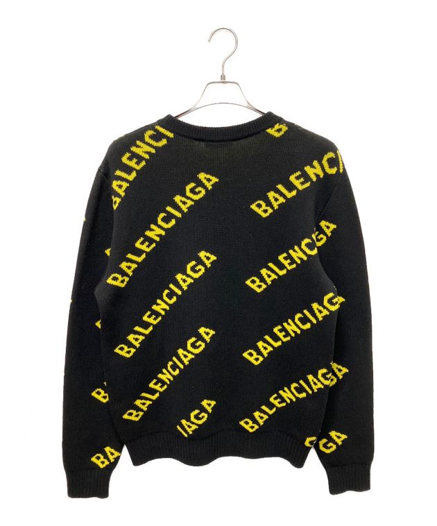 中古・古着通販】BALENCIAGA (バレンシアガ) オールオーバーロゴニット