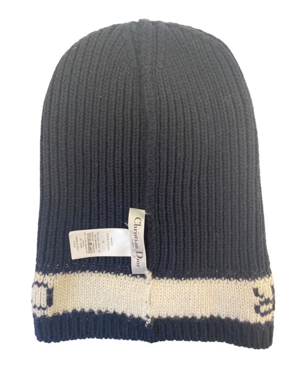 Dior ニット帽 ロゴ ウール カシミヤ 美品 中古・古着通販】Christian Dior Christian Di Logo cashmere x wool