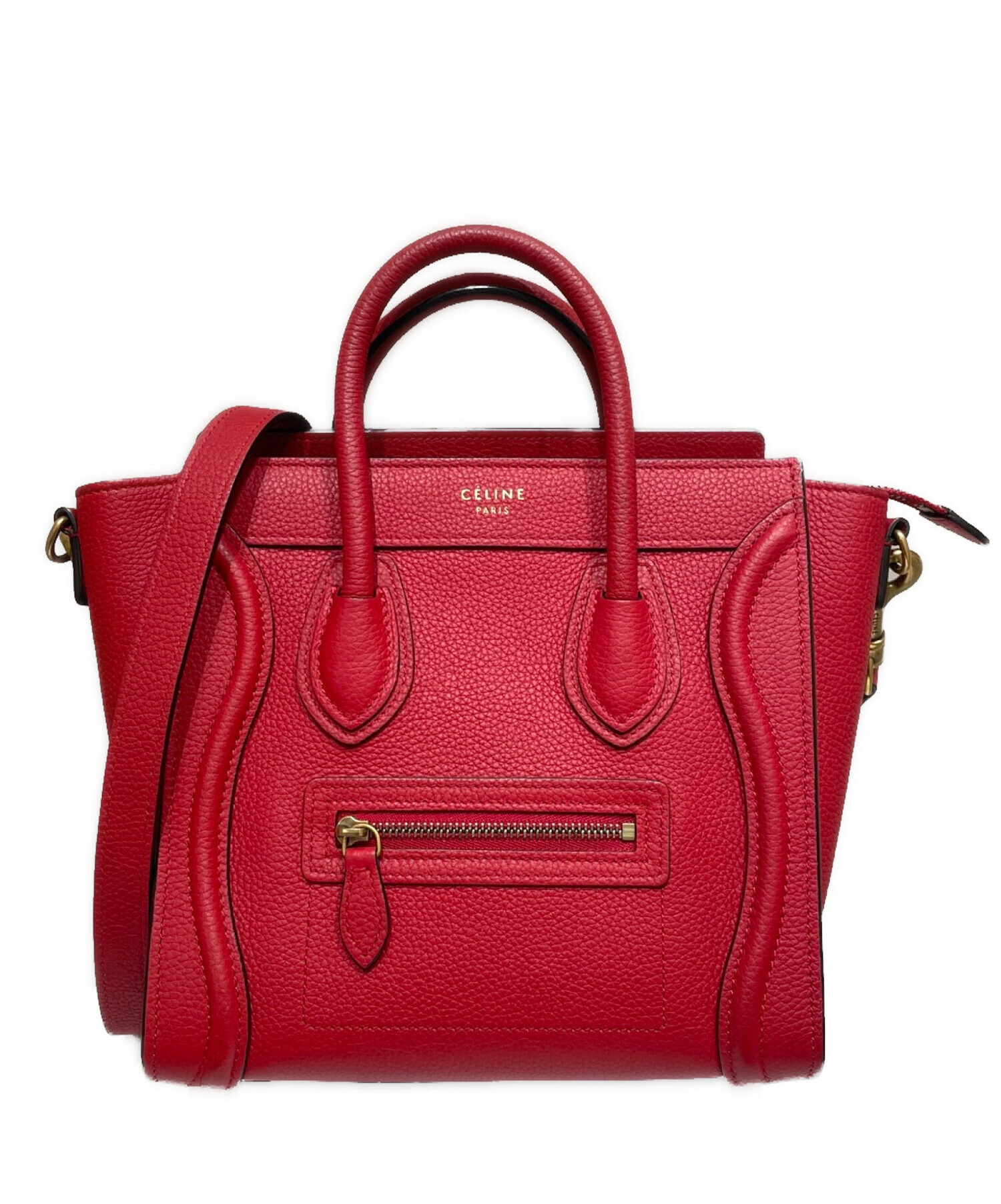 中古・古着通販】CELINE (セリーヌ) ラゲージナノショッパー レッド 