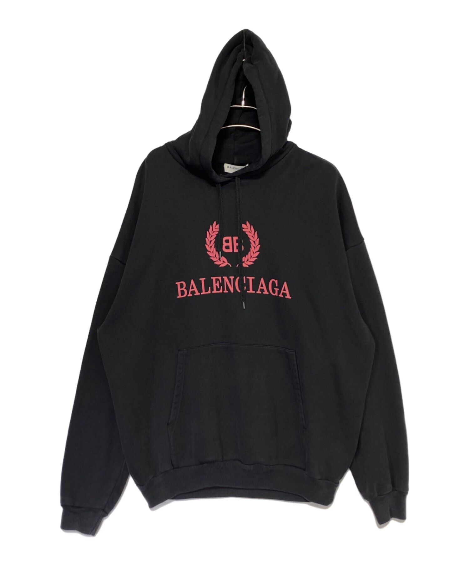 中古・古着通販】BALENCIAGA (バレンシアガ) ロゴパーカー ブラック 