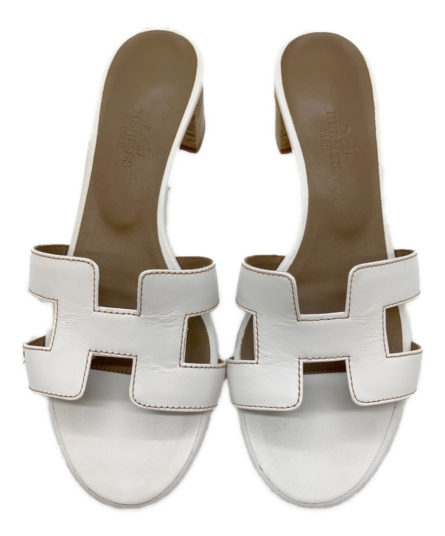 中古・古着通販】HERMES (エルメス) オアジス ホワイト サイズ:36 1/2