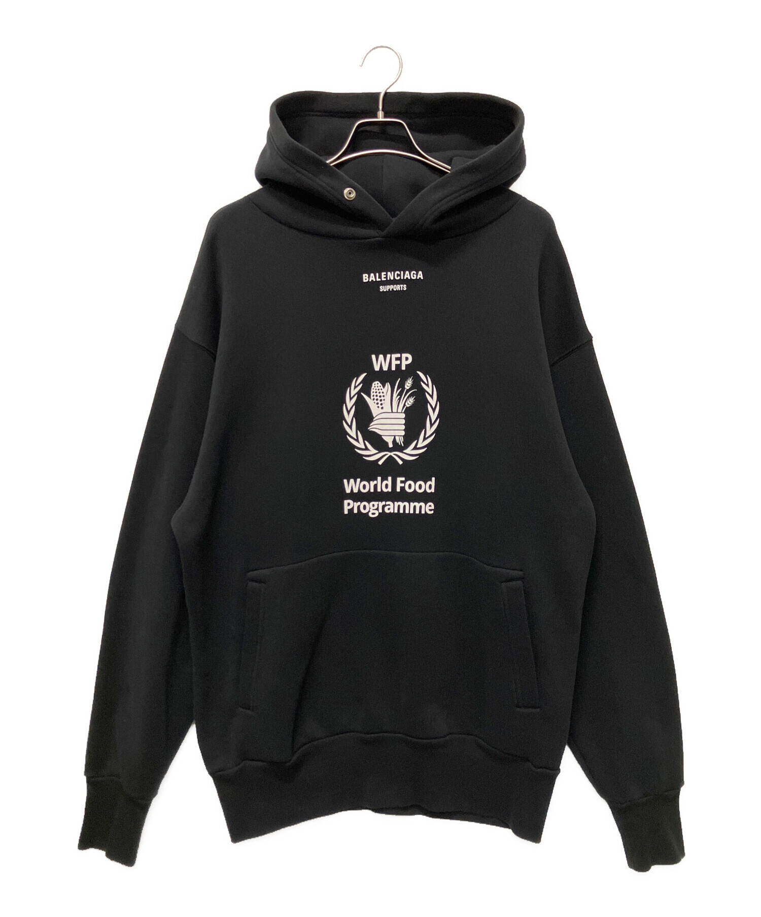 D*R様 バレンシアガ　wfp プリントパーカー 中古・古着通販】BALENCIAGA (バレンシアガ) WFPロゴパーカー ブラック