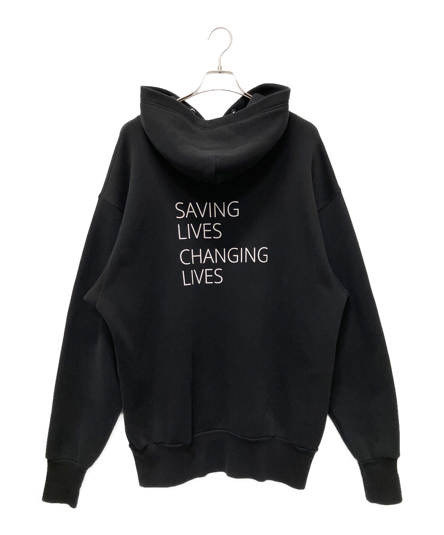 XXS バレンシアガ ロゴ パーカー ブラック バレンシアガ キャンペーン