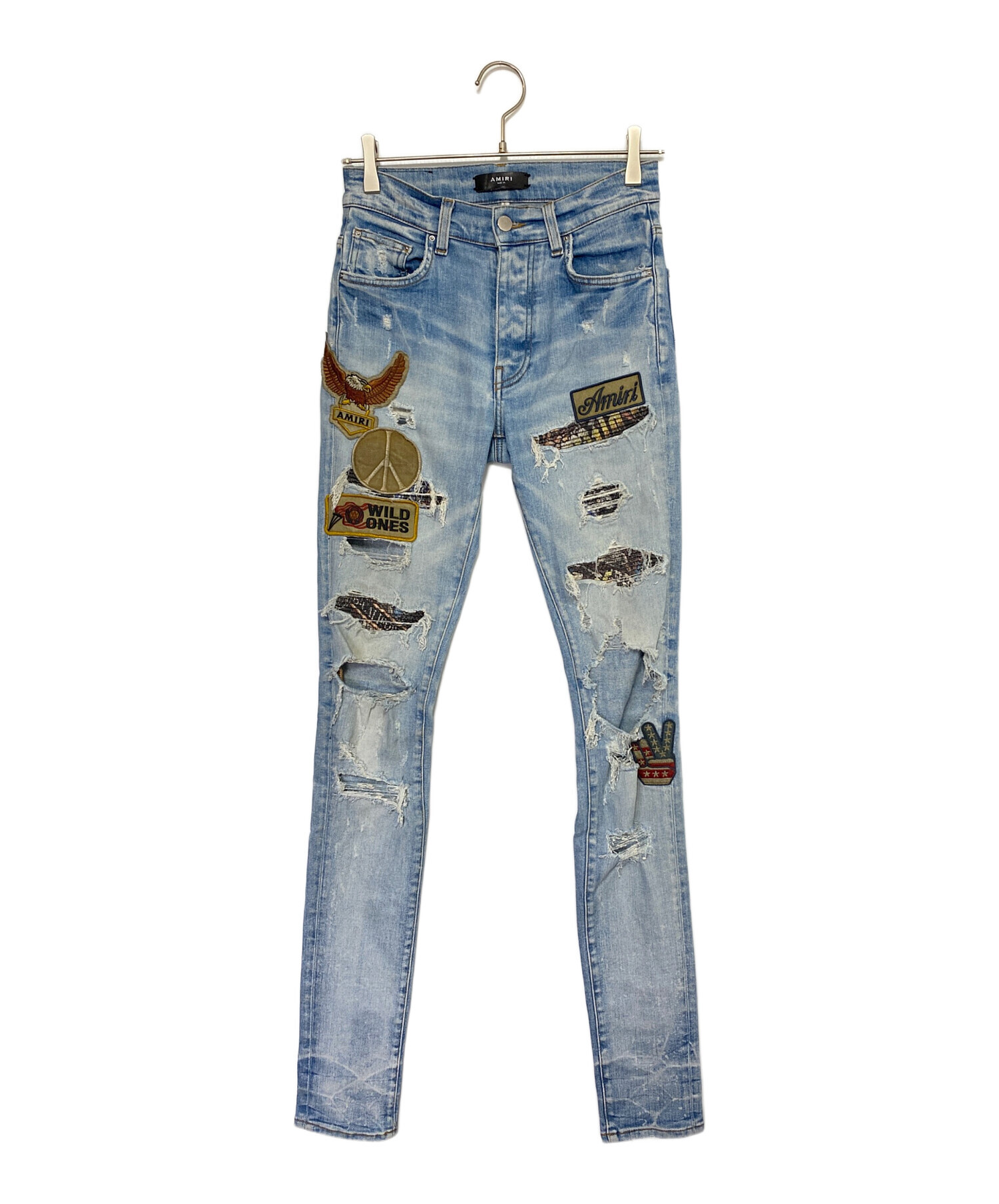 中古・古着通販】AMIRI (アミリ) ダメージワッペンスキニーパンツ 