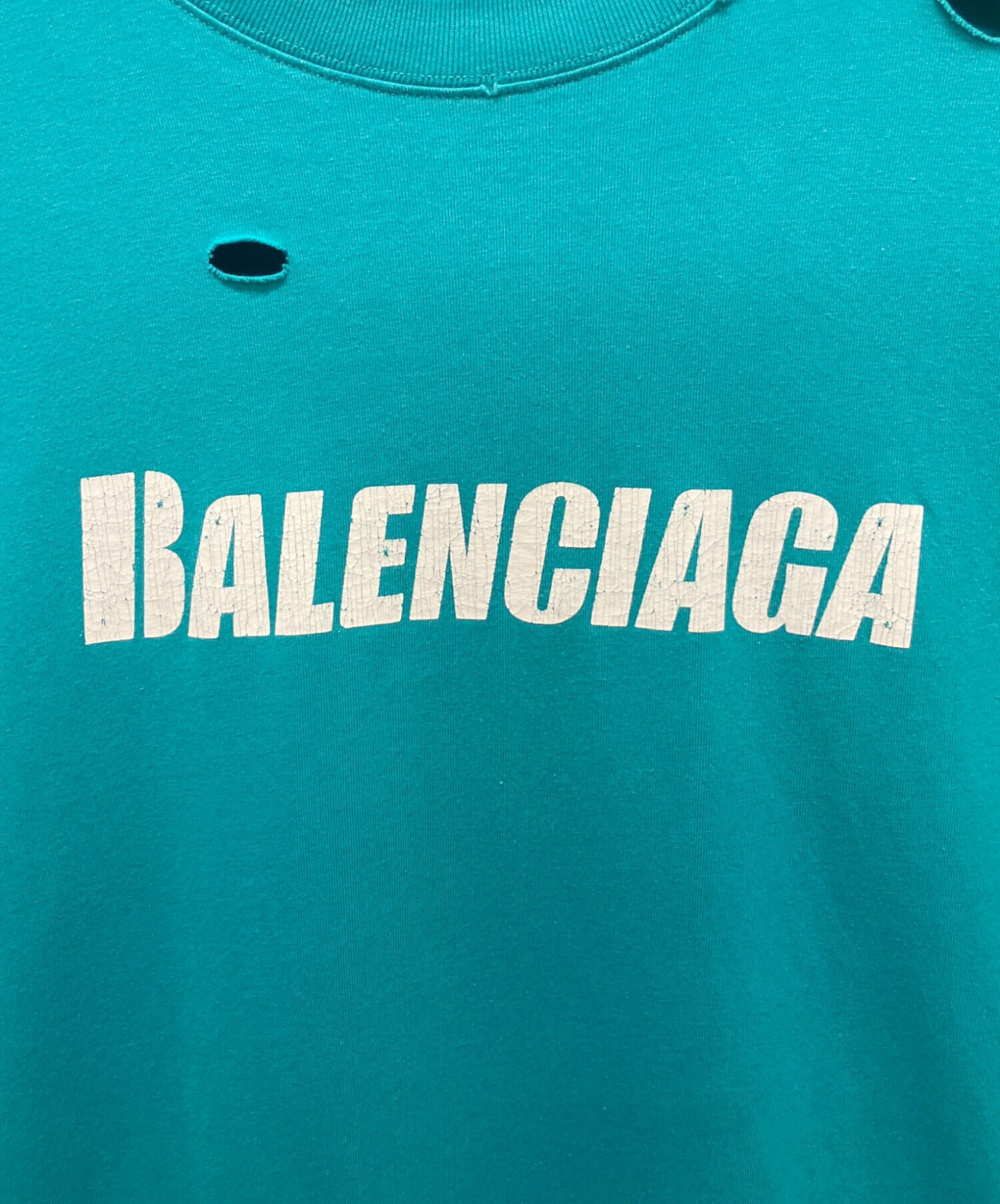 中古・古着通販】BALENCIAGA (バレンシアガ) デストロイ加工ロゴ