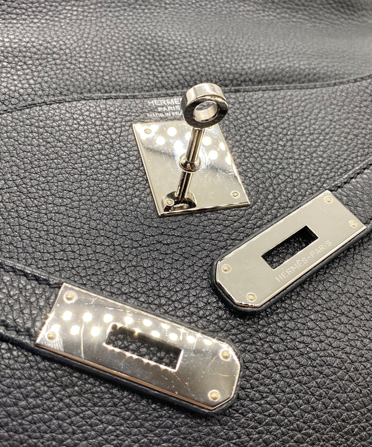 エルメス HERMES ケリー28 内縫い B刻印 ブラック シルバー金具 トリヨンクレマンス レディース ショルダーバッグ エルメス HERMES ケリー28 内縫い B刻印 ブラック シルバー金具