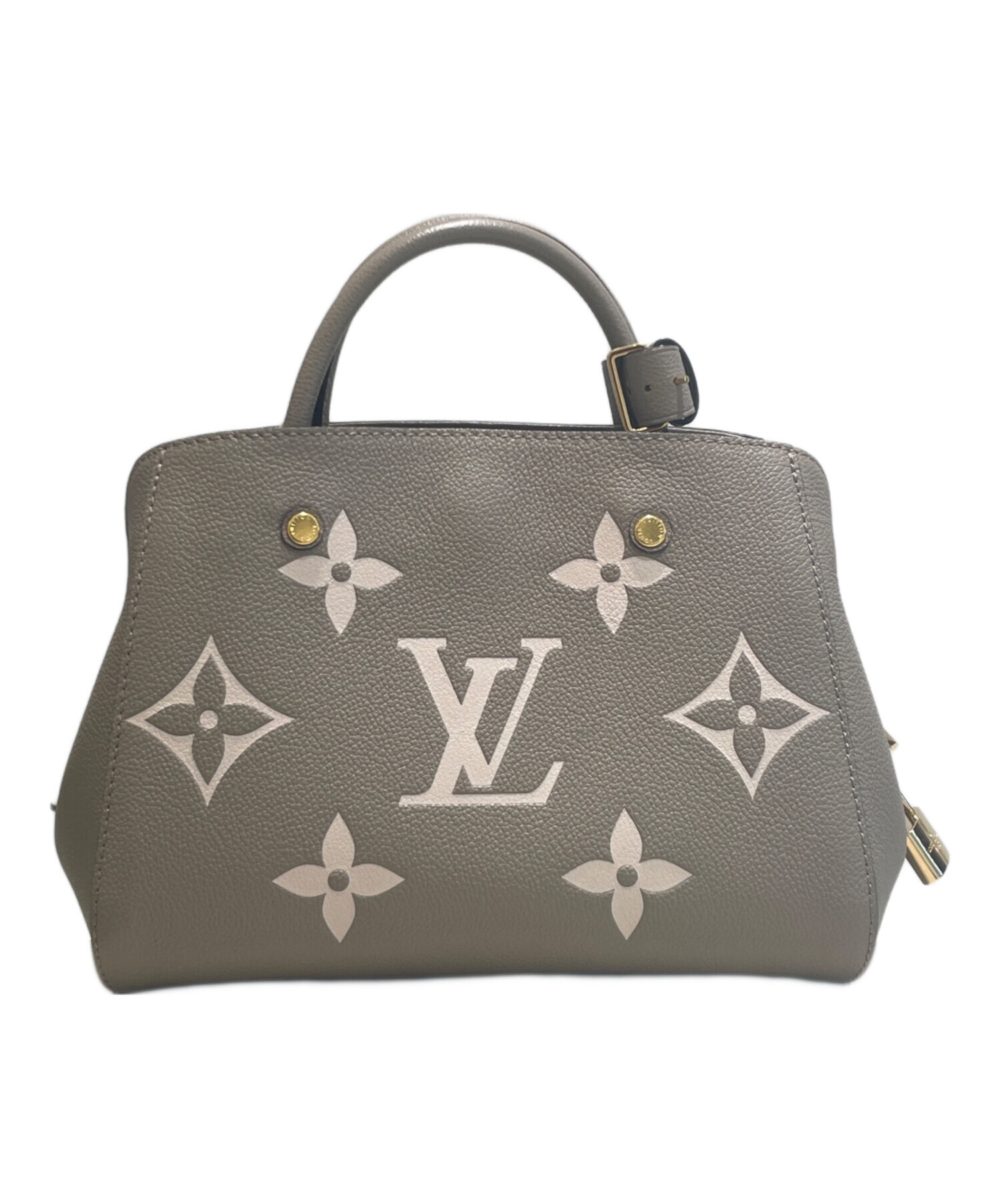 Louis Vuitton 円形ショルダーバッグ グレー ベージュ Louis Vuitton 