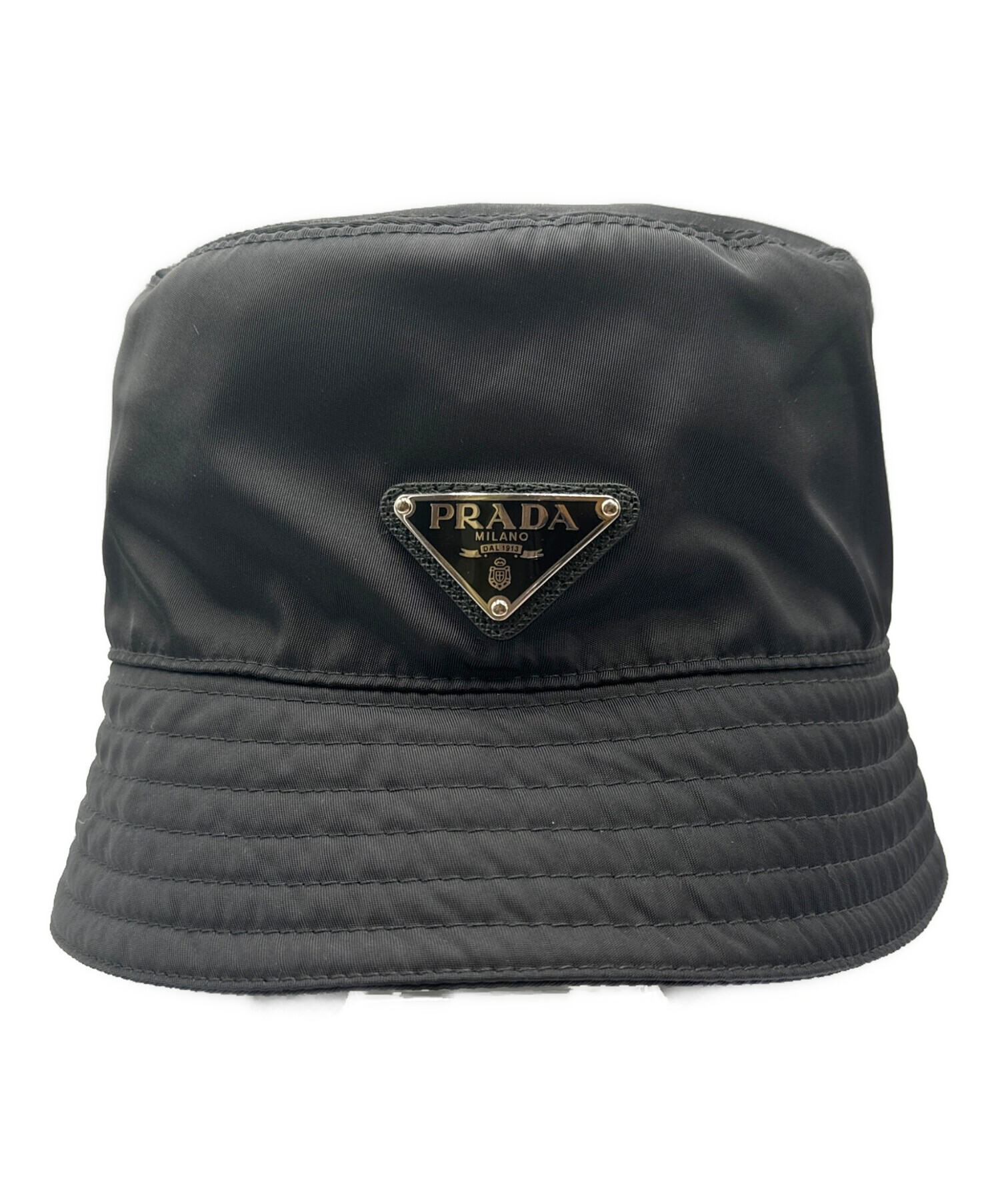 中古・古着通販】PRADA (プラダ) ナイロンバケットハット ブラック